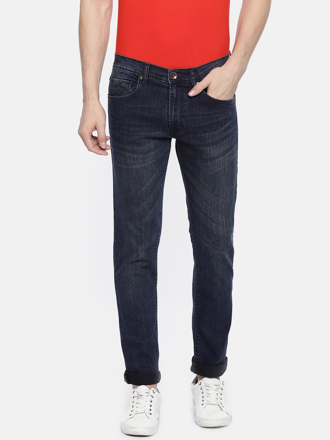

Pepe Jeans Men Blue Vapour Slim Fit Low-Rise Clean Look Stretchable Jeans