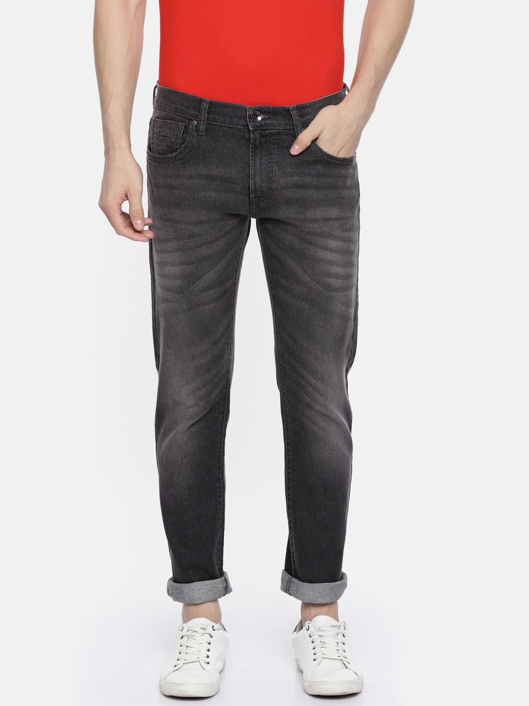 

Pepe Jeans Men Grey Vapour Slim Fit Low-Rise Clean Look Stretchable Jeans