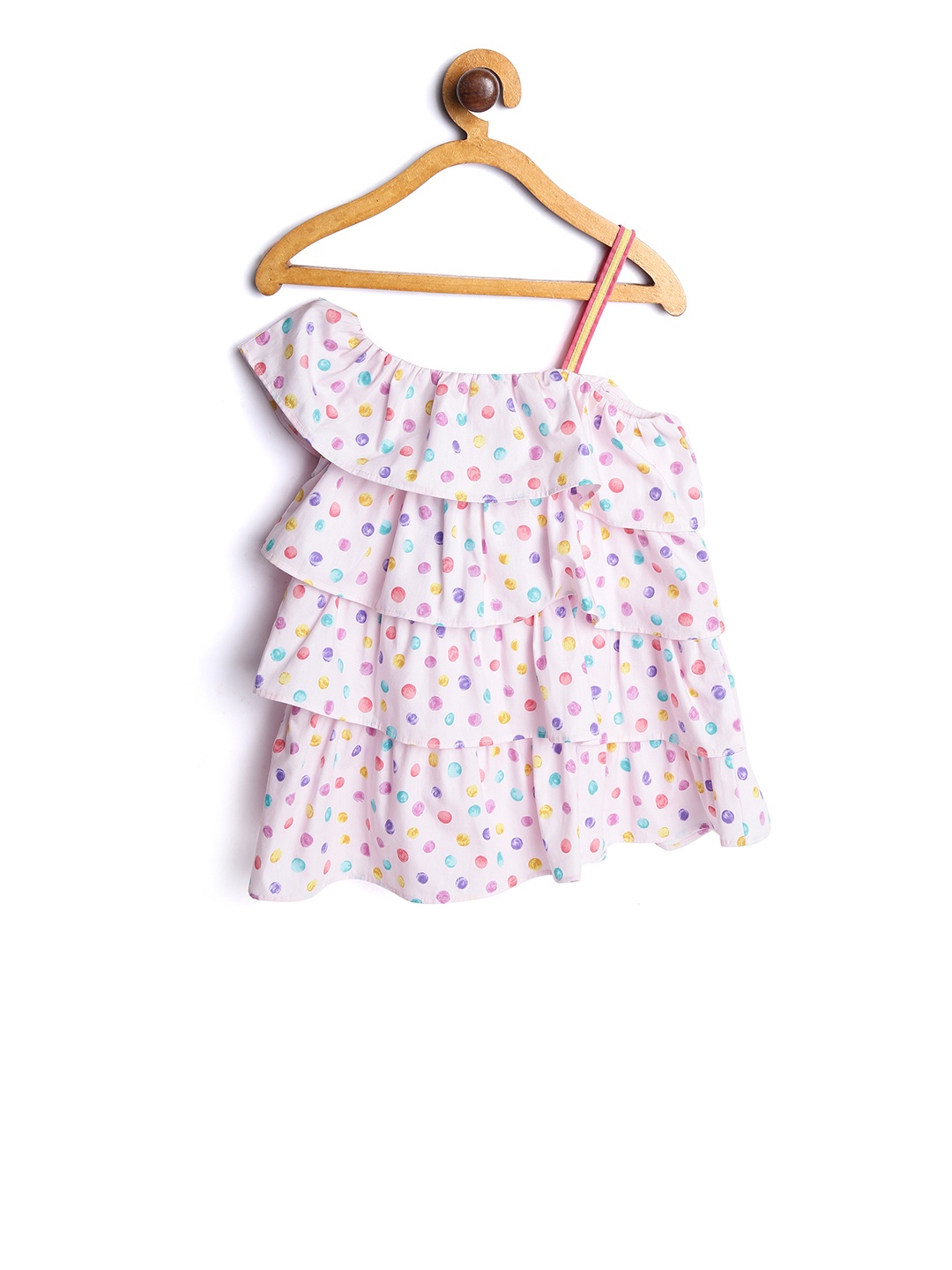 

Nauti Nati Girls Pink Printed Layered A-Line Dress