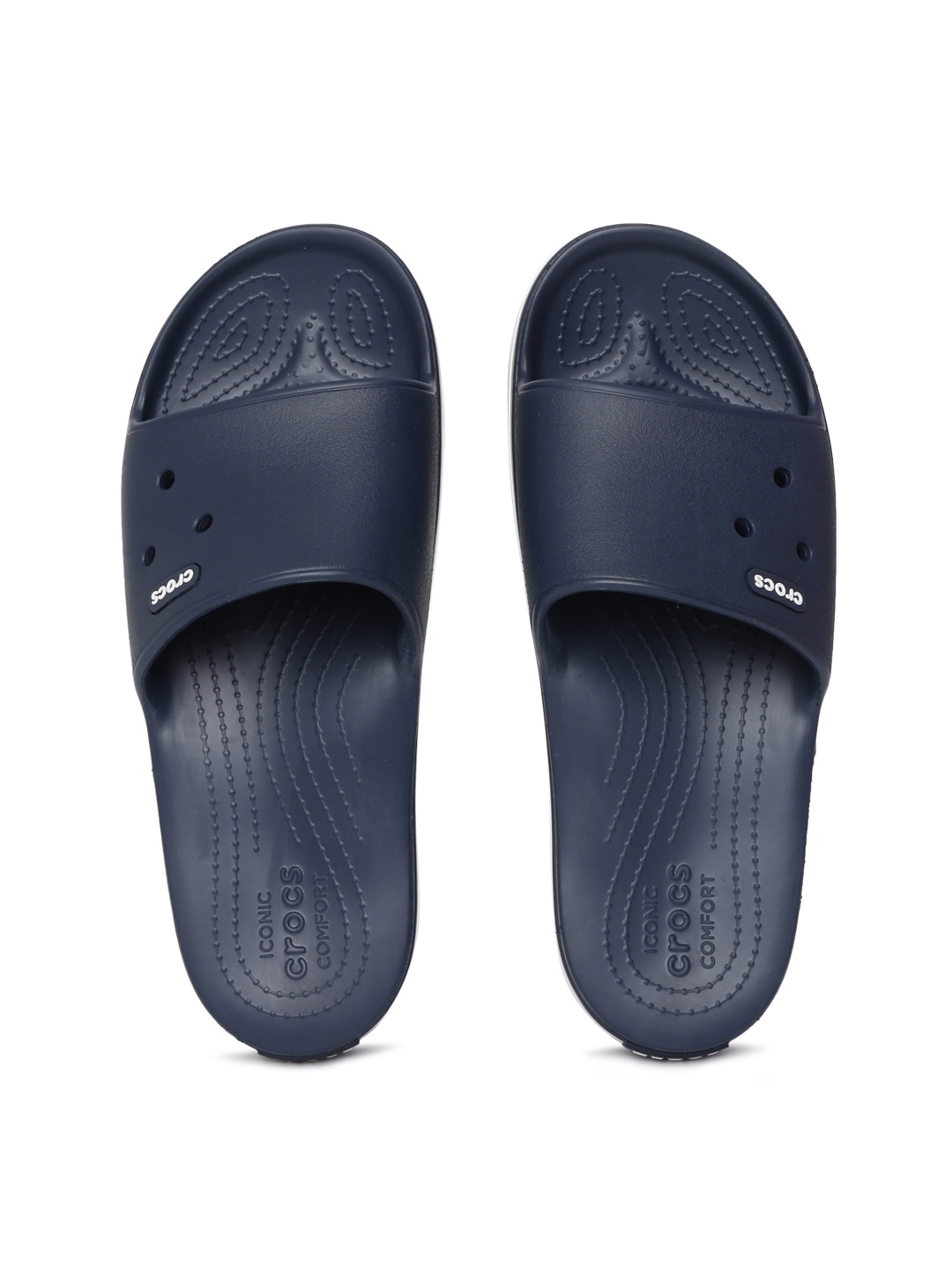 

Crocs Unisex Navy Blue Solid Sliders