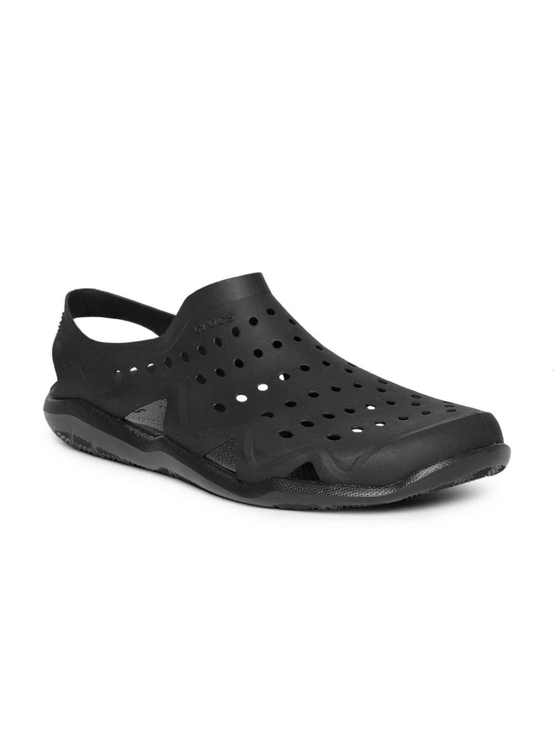 

Crocs Men Black Swiftwater Shoe-Style Sandals