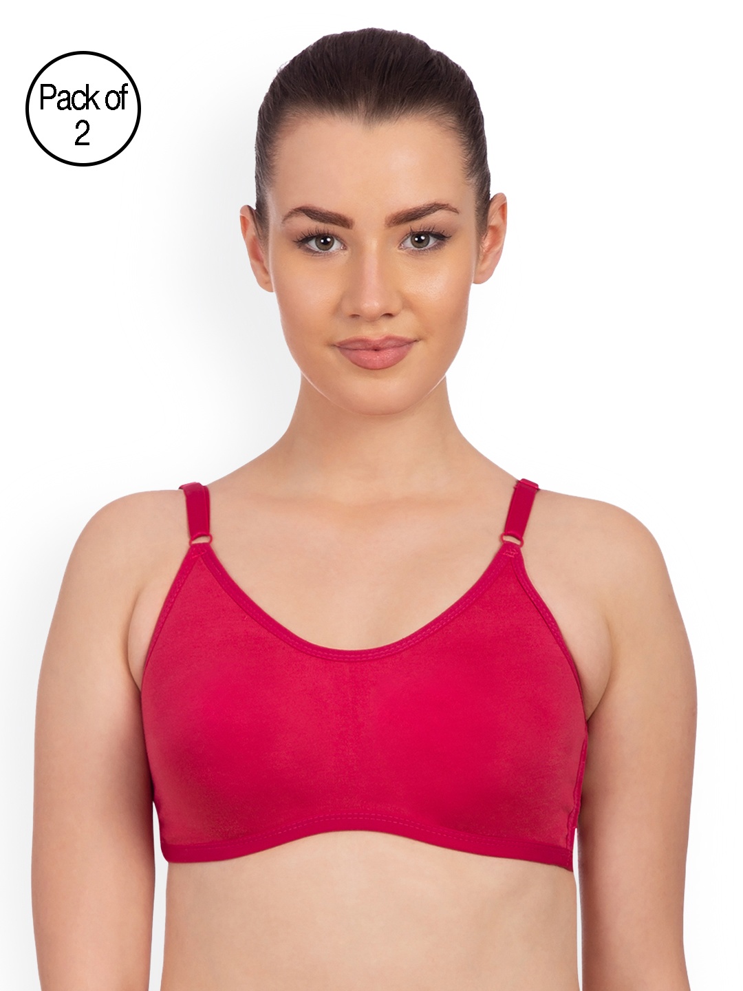

KOMLI Pack of 2 Sports Bras K9117-2PC, Pink