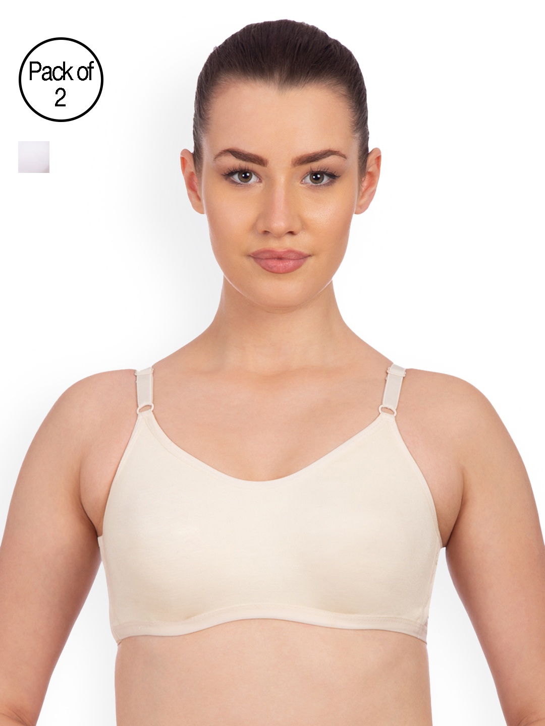 

KOMLI Pack of 2 Sports Bras K9117-2PC, Beige