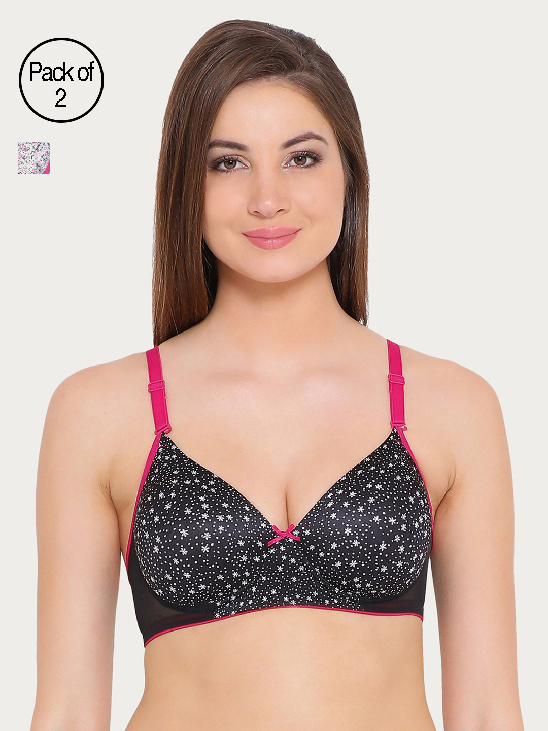 

Clovia Pack Of 3 Bra, Black