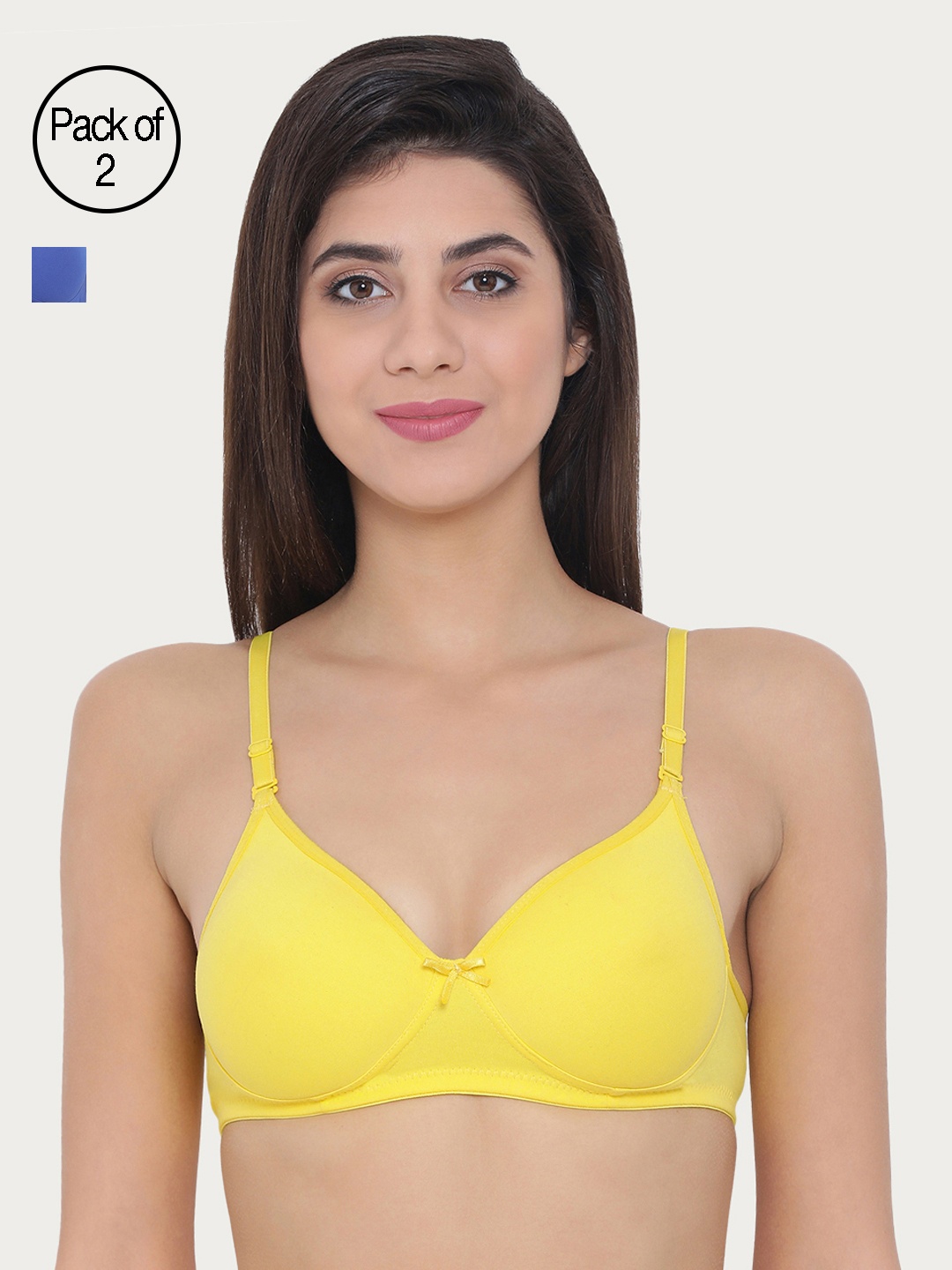

Clovia Pack Of 2 Bra, Yellow