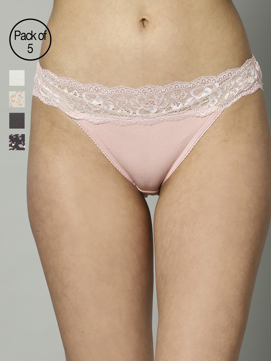 

Marks & Spencer Women Pack of 5 Bikini Briefs T614554, Pink