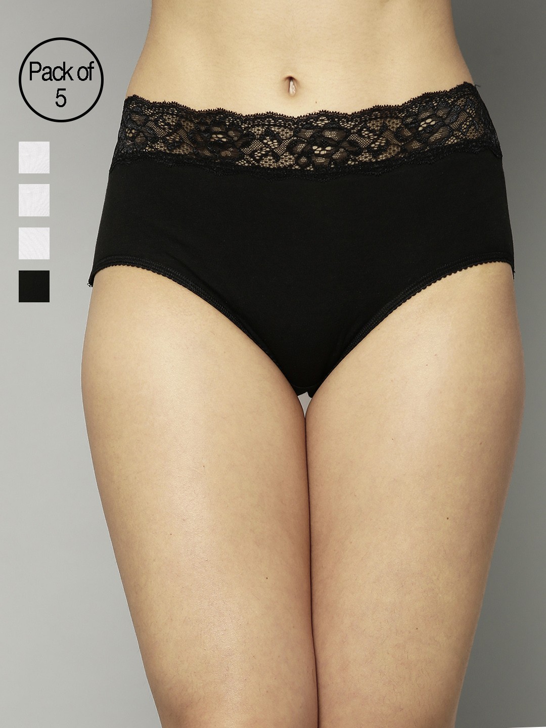 

Marks & Spencer Women Pack Of 5 Hipster Briefs T614518, Black