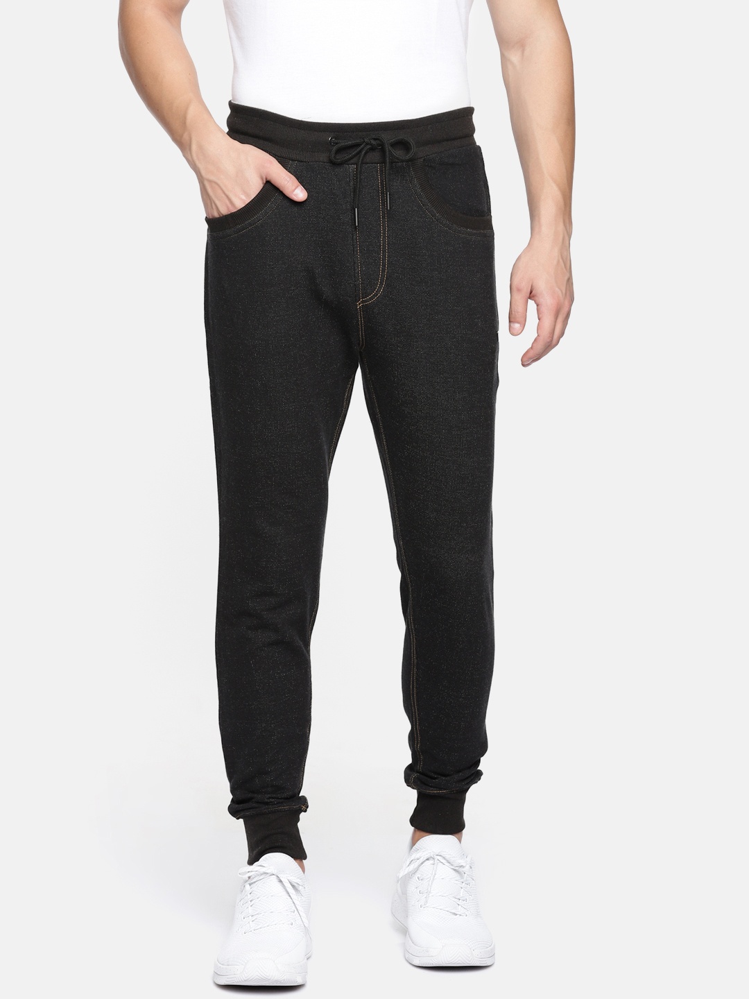 

Proline Active Men Black Hybrid Denim Slim fit Joggers