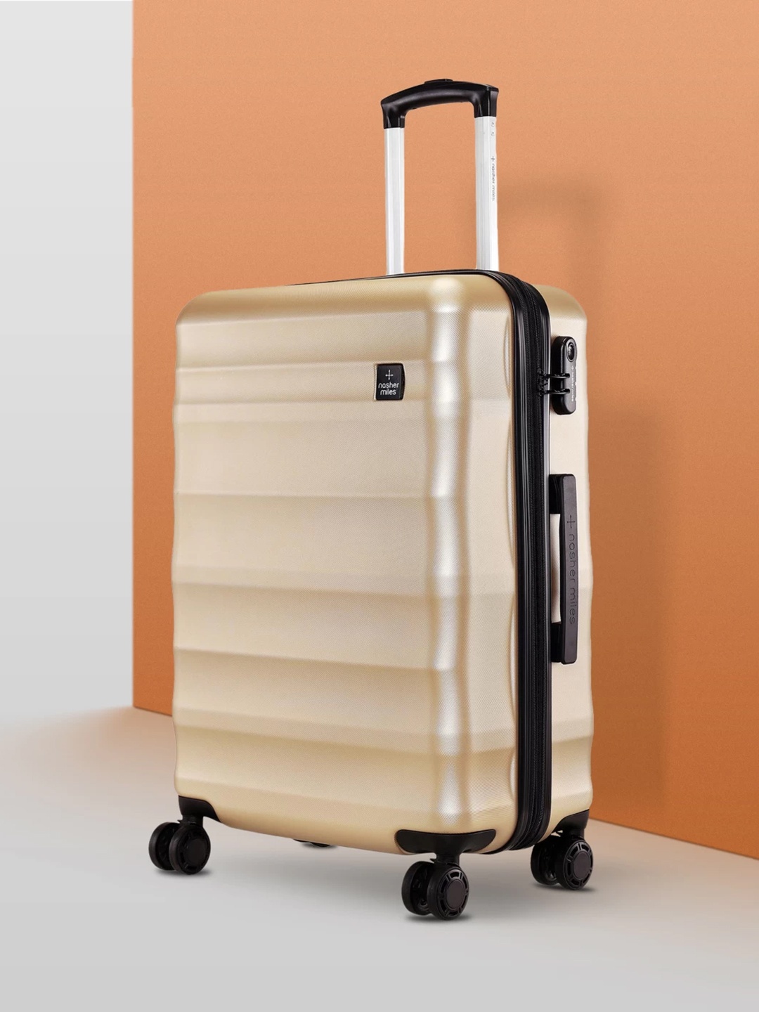 

Nasher Miles Rome Textured Hard-Sided Large Trolley Bag- 75 cm, Bronze