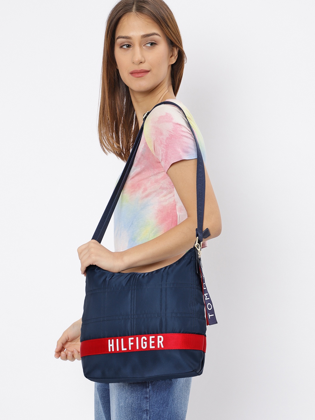 

Tommy Hilfiger Blue Solid Sling Bag