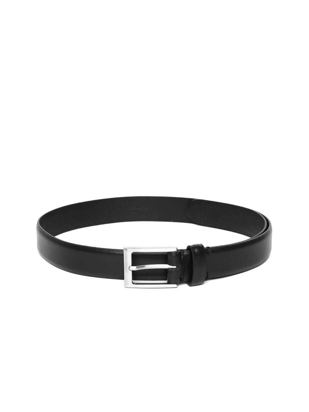 

Louis Philippe Men Black Leather Solid Belt