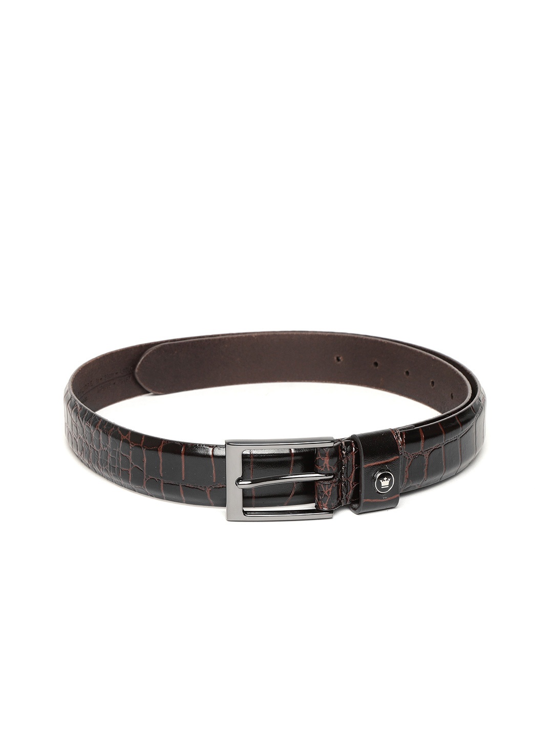 

Louis Philippe Men Coffee Brown Leather Textured Belt