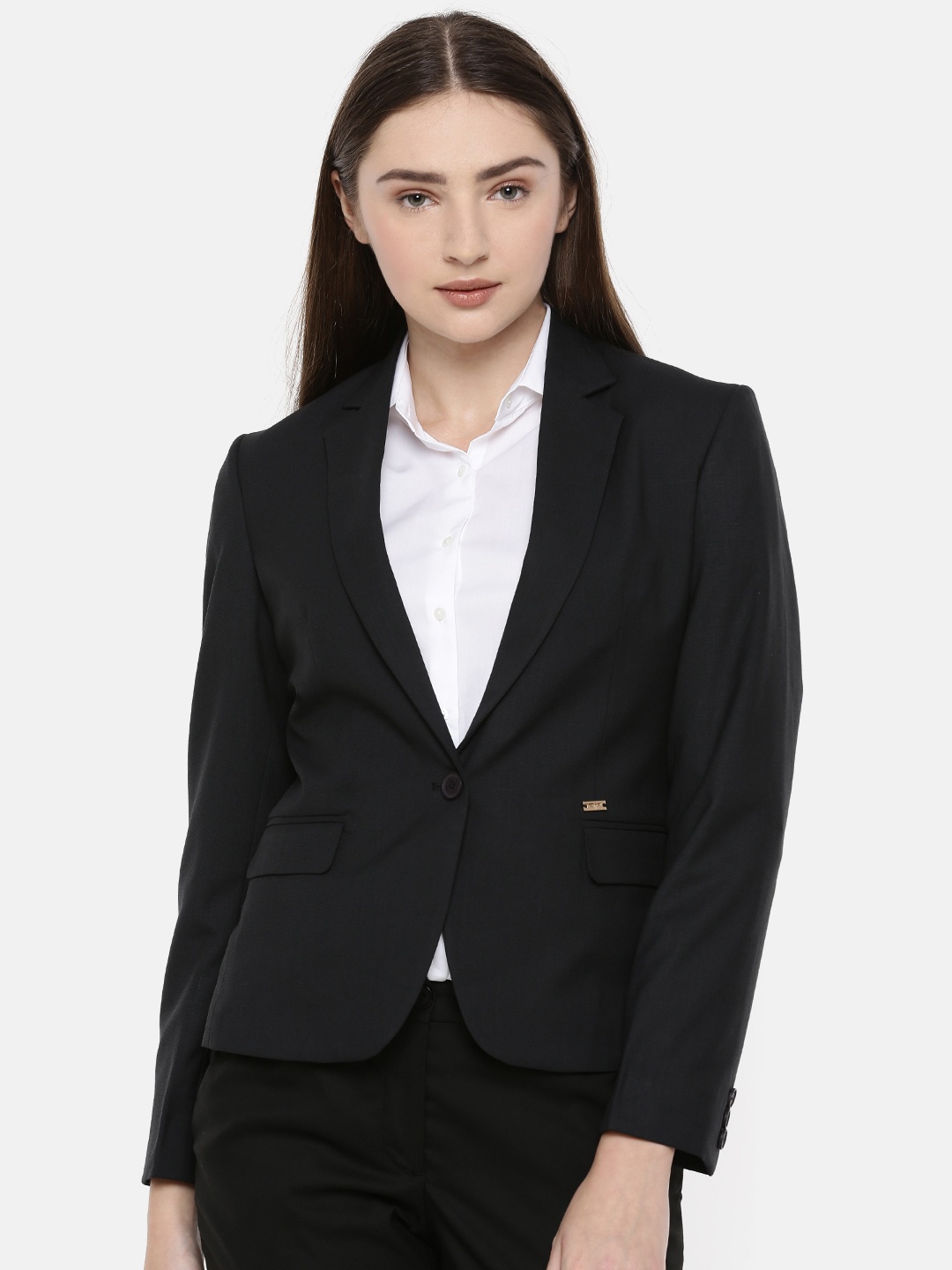 

Park Avenue Woman Blue Single-Breasted Formal Blazer