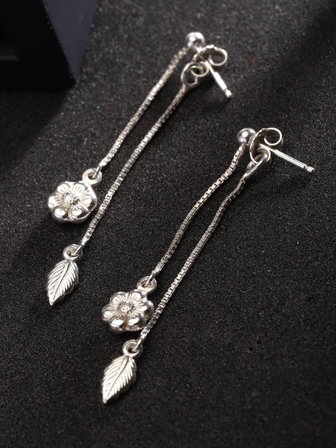 

Carlton London 925 Sterling Silver Floral Jacket Drop Earrings