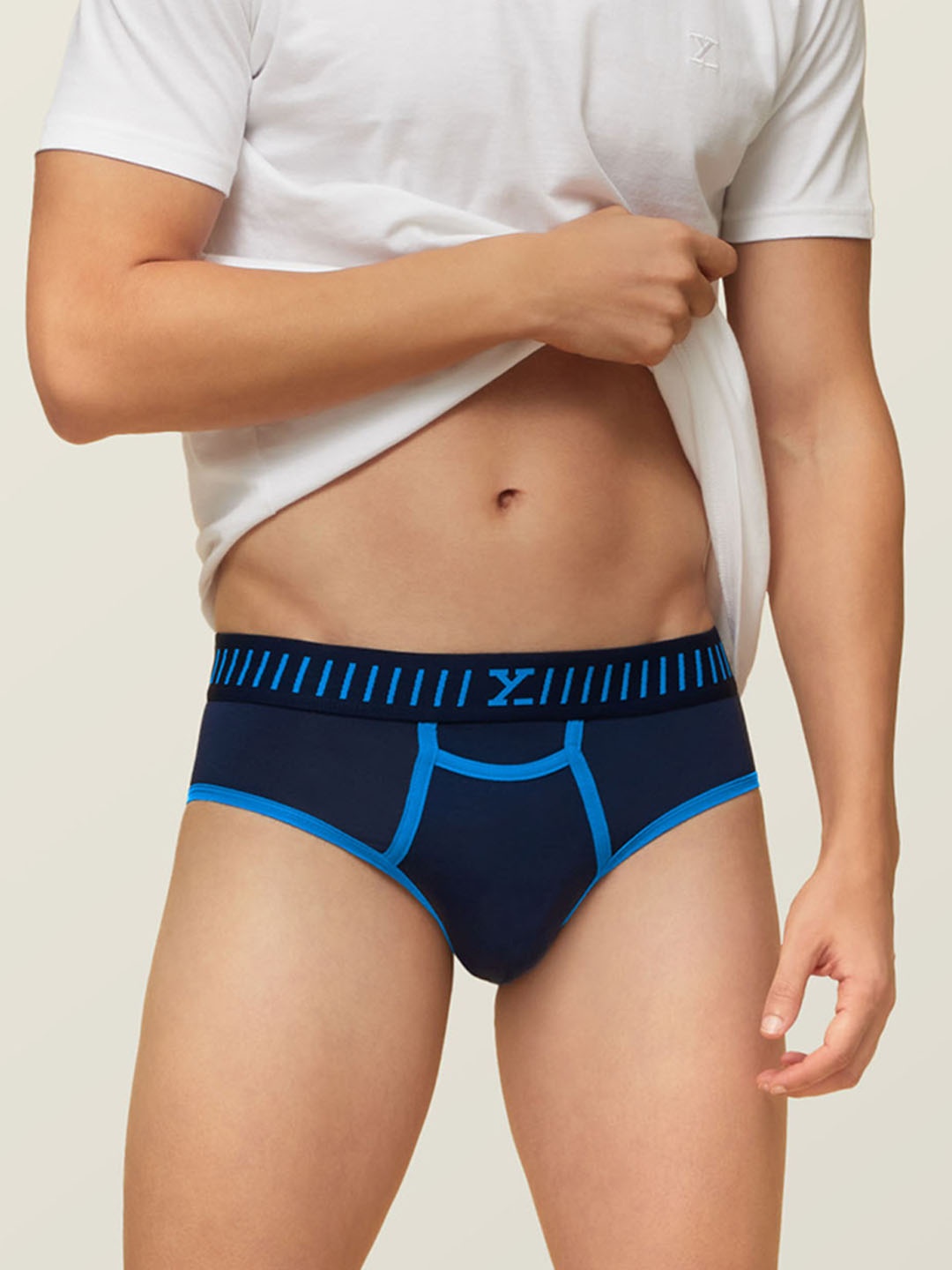 

XYXX Men IntelliSoft Antimicrobial Micro Modal Vibe Briefs XYBRF36S, Navy blue