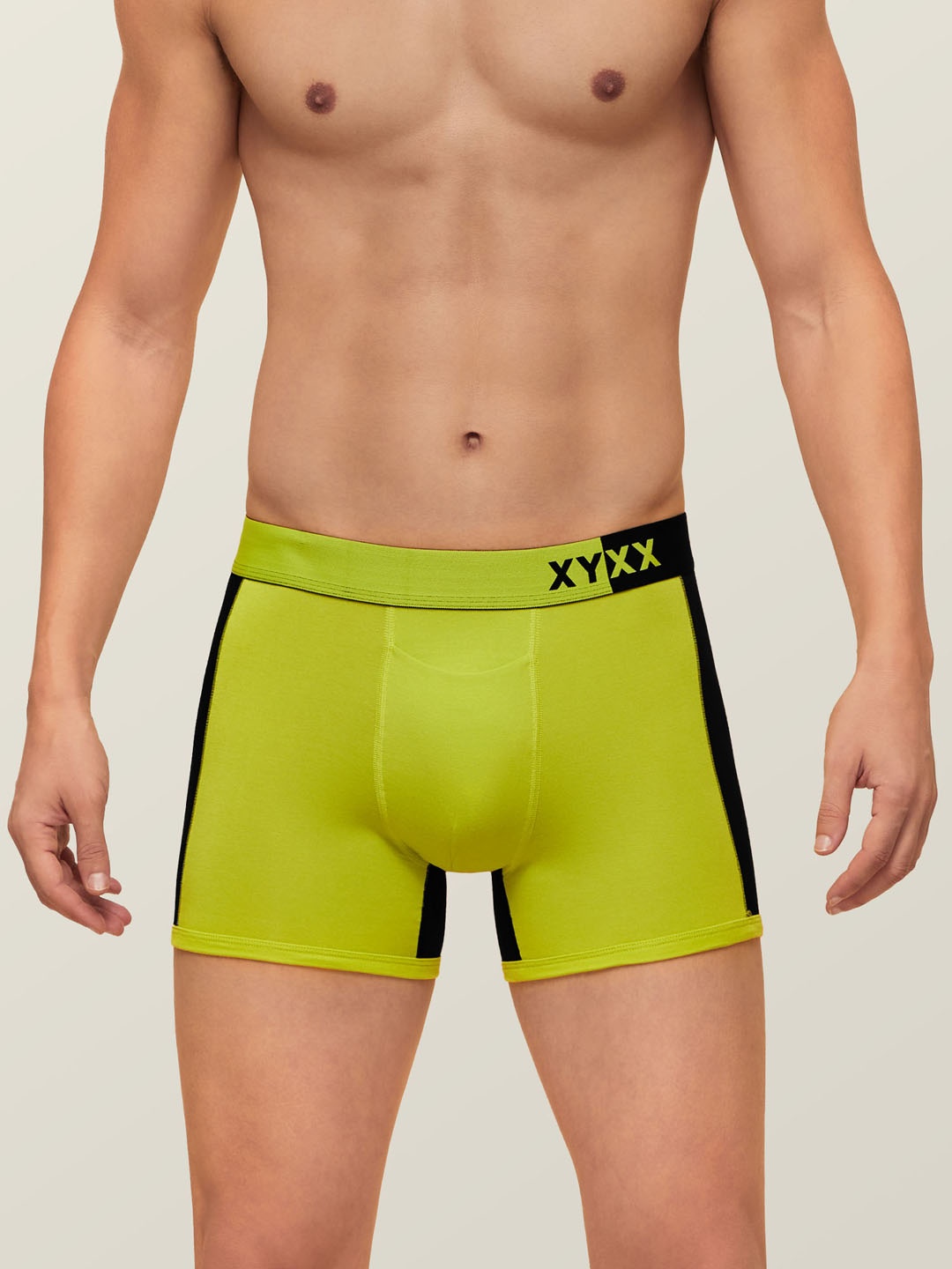 

XYXX Men IntelliSoft Antimicrobial Micro Modal Dualist Trunks XYTRNK39S, Lime green