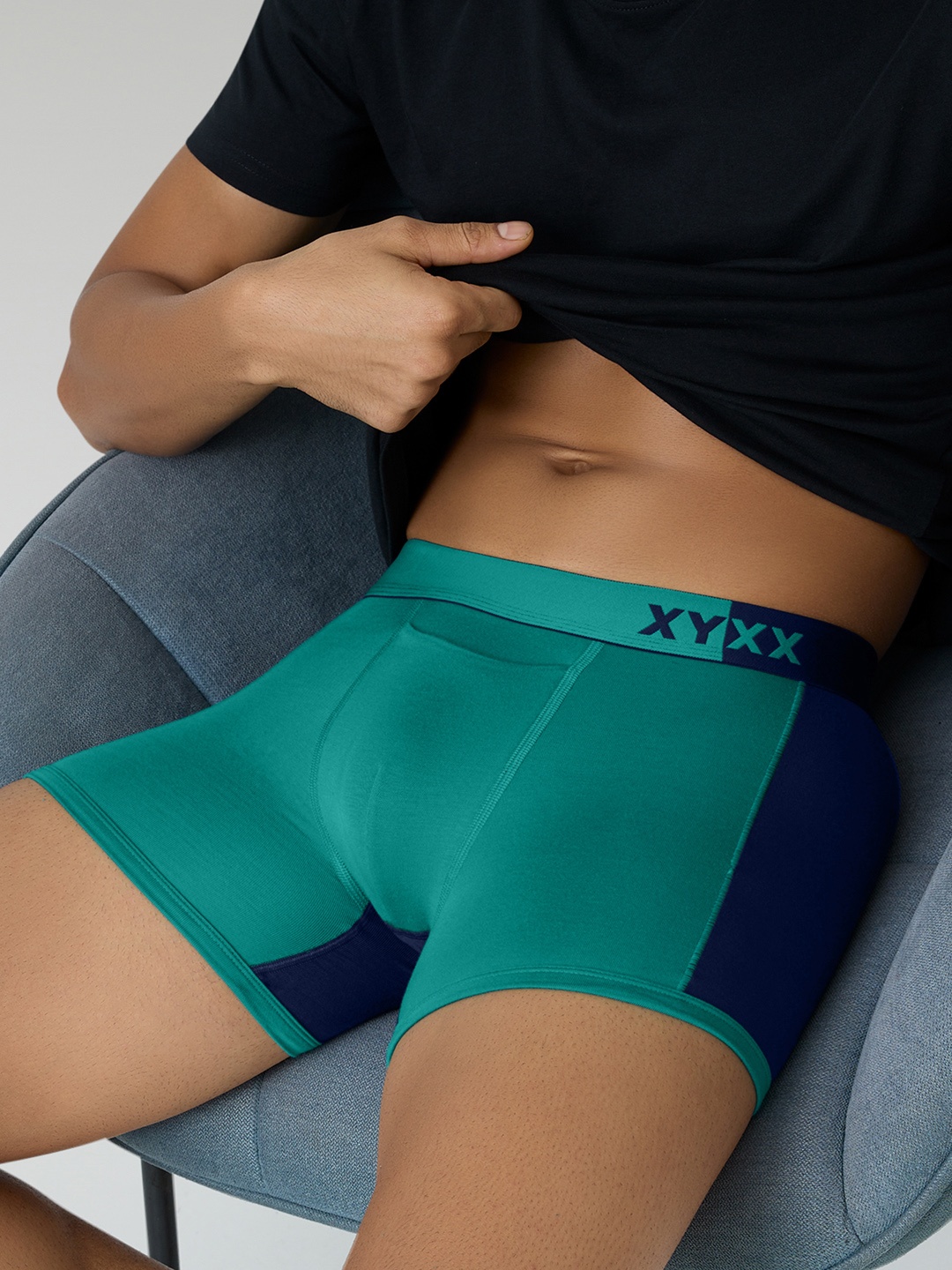 

XYXX Men Micro Modal Dualist Trunks XYTRNK38S, Blue