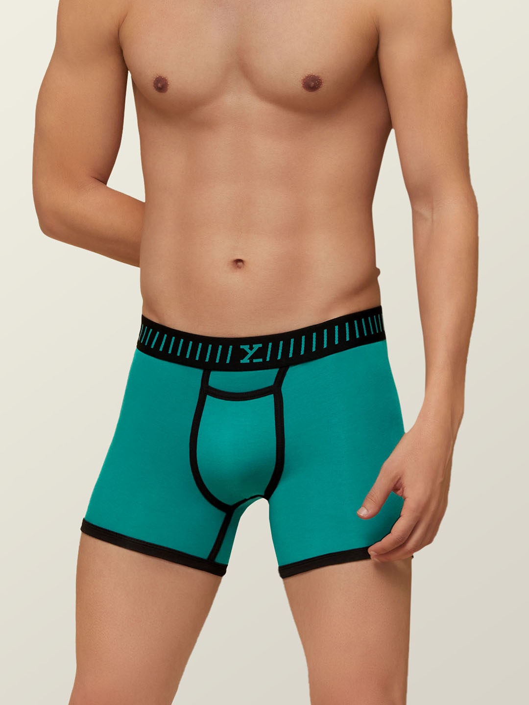 XYXX Men IntelliSoft Antimicrobial Micro Modal Vibe Trunks XYTRNK33S, Teal