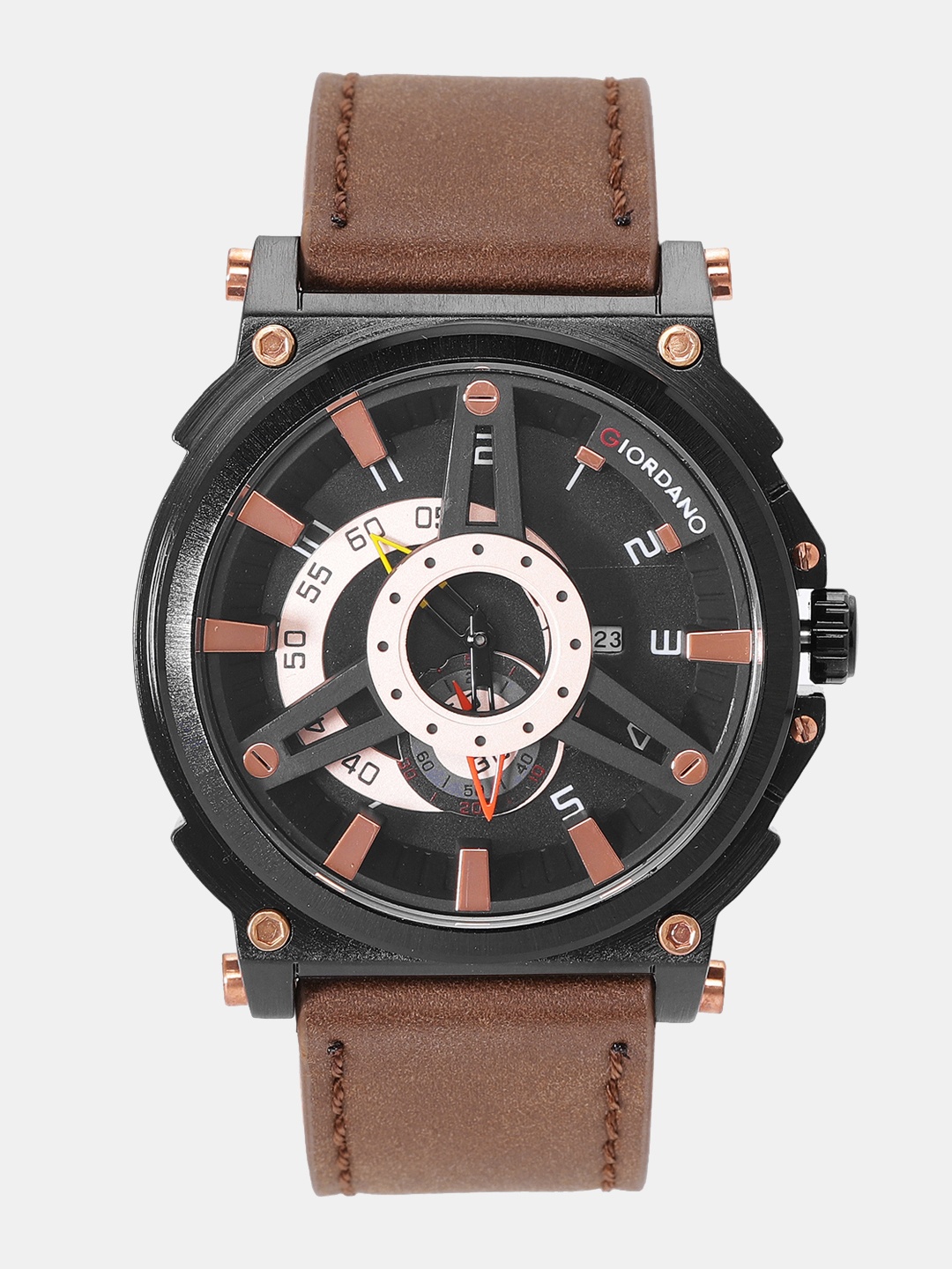 

GIORDANO Men Black Analogue Watch C1108-03