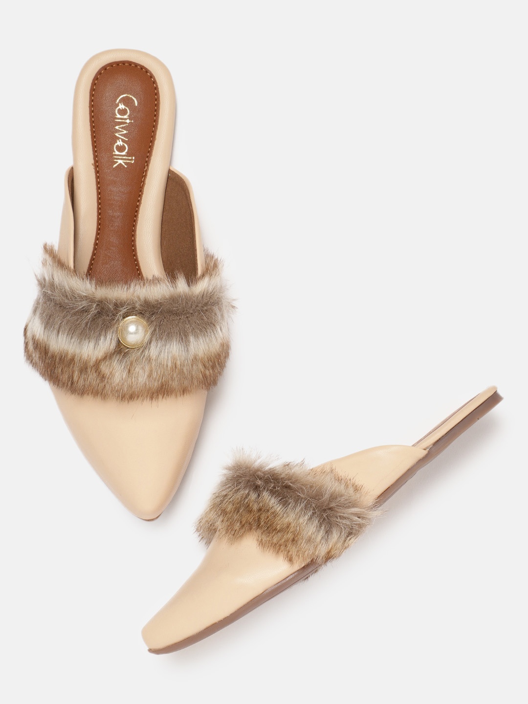 

Catwalk Women Beige Embellished Mules
