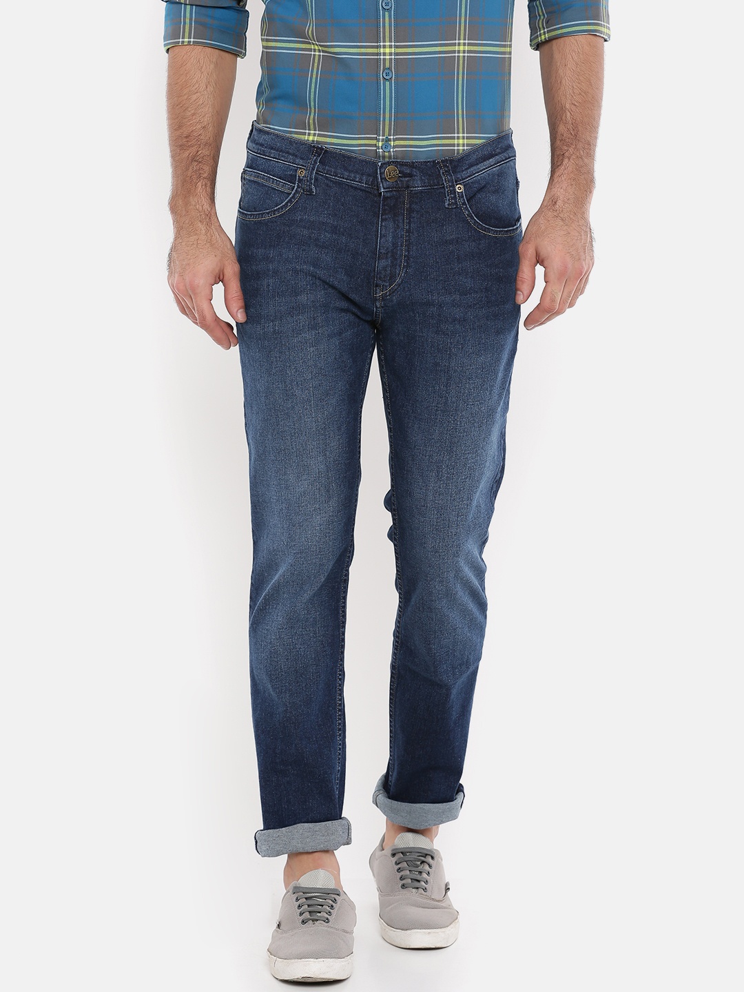 

Lee Men Blue Bruce Skinny Fit Mid-Rise Clean Look Stretchable Jeans