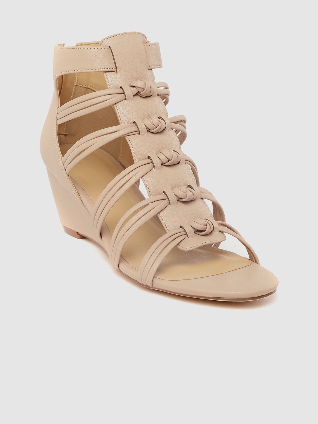 

Allen Solly Women Beige Strappy Mid-Top Gladiator Heels