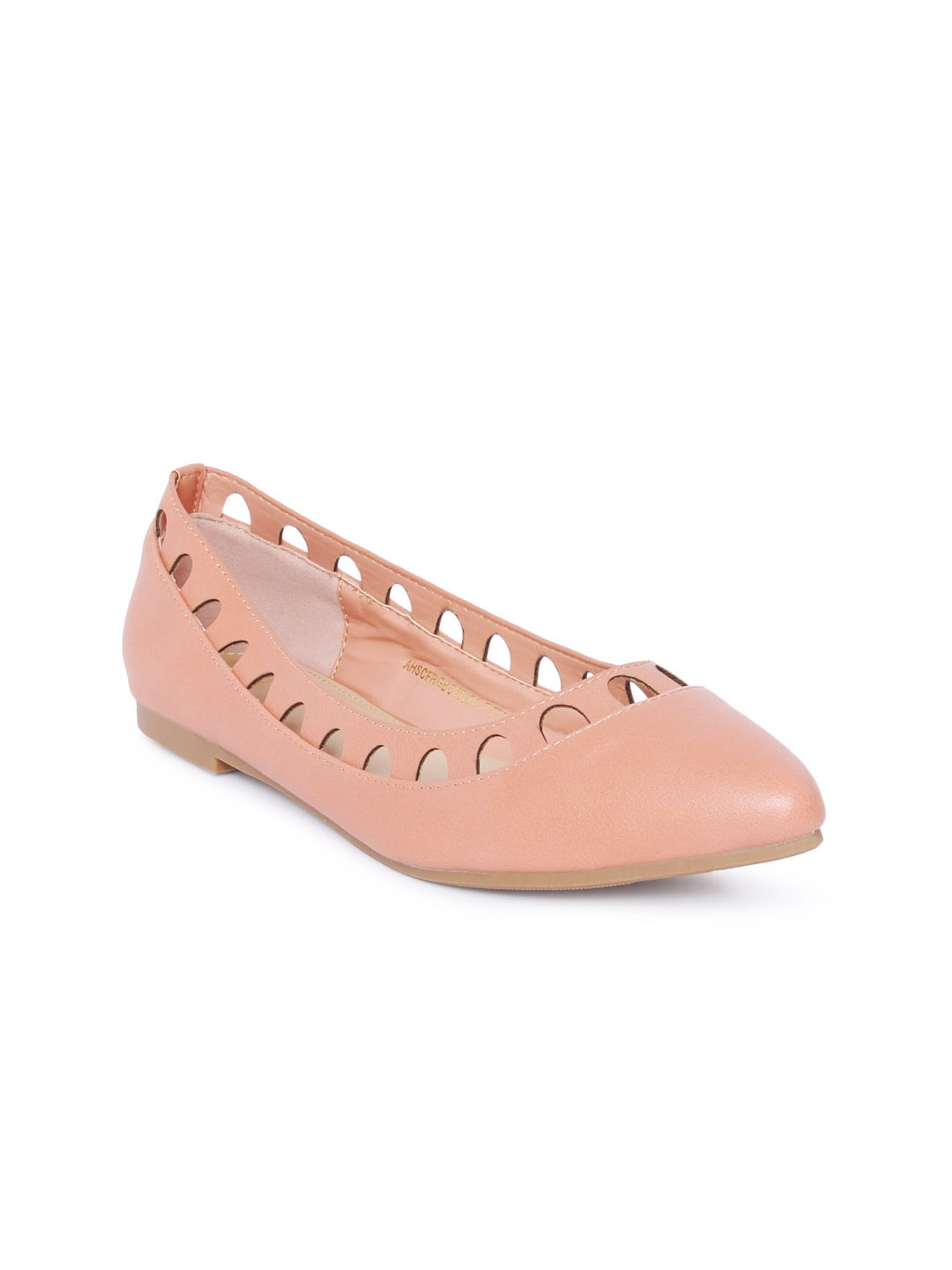

Allen Solly Women Pink Solid Synthetic Patent Ballerinas