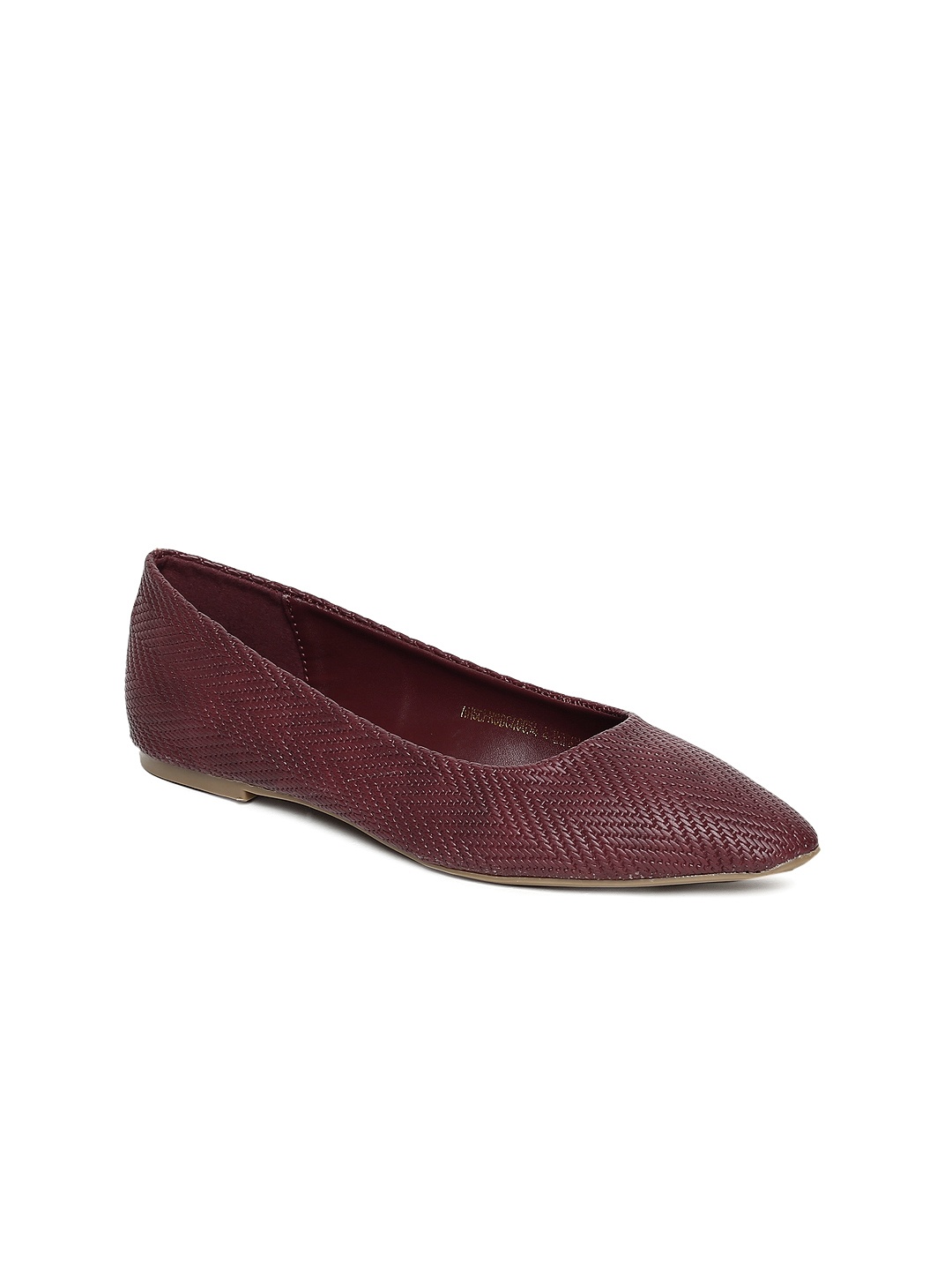 

Allen Solly Women Burgundy Woven Design Synthetic Ballerinas