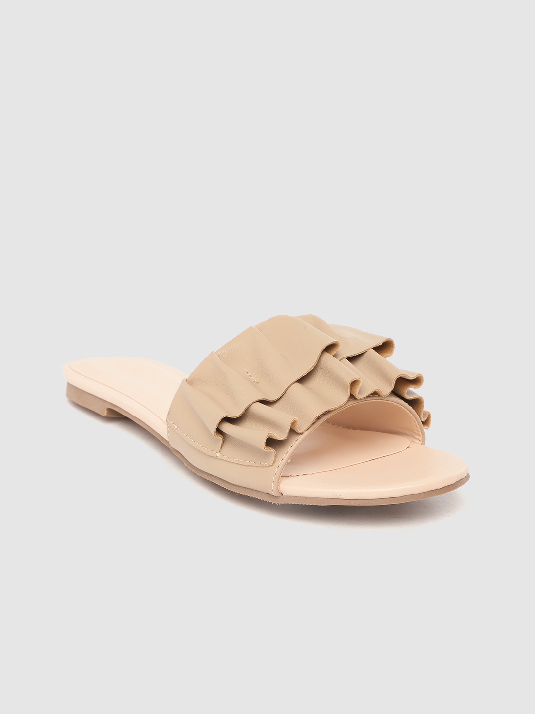 

Allen Solly Women Beige Ruffled Open Toe Flats