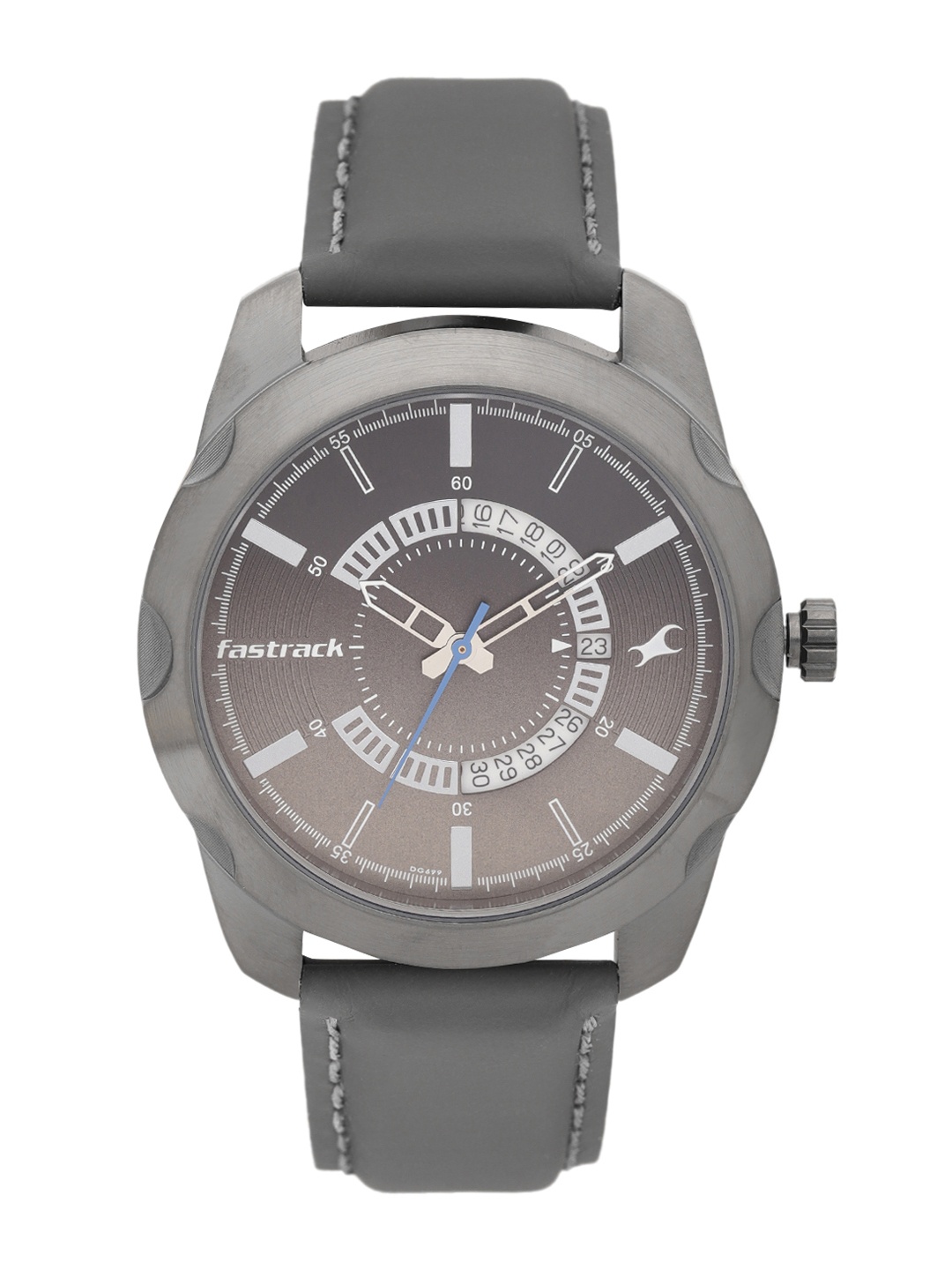 

Fastrack Men Black & Grey Leather Analogue Watch 3123QL01