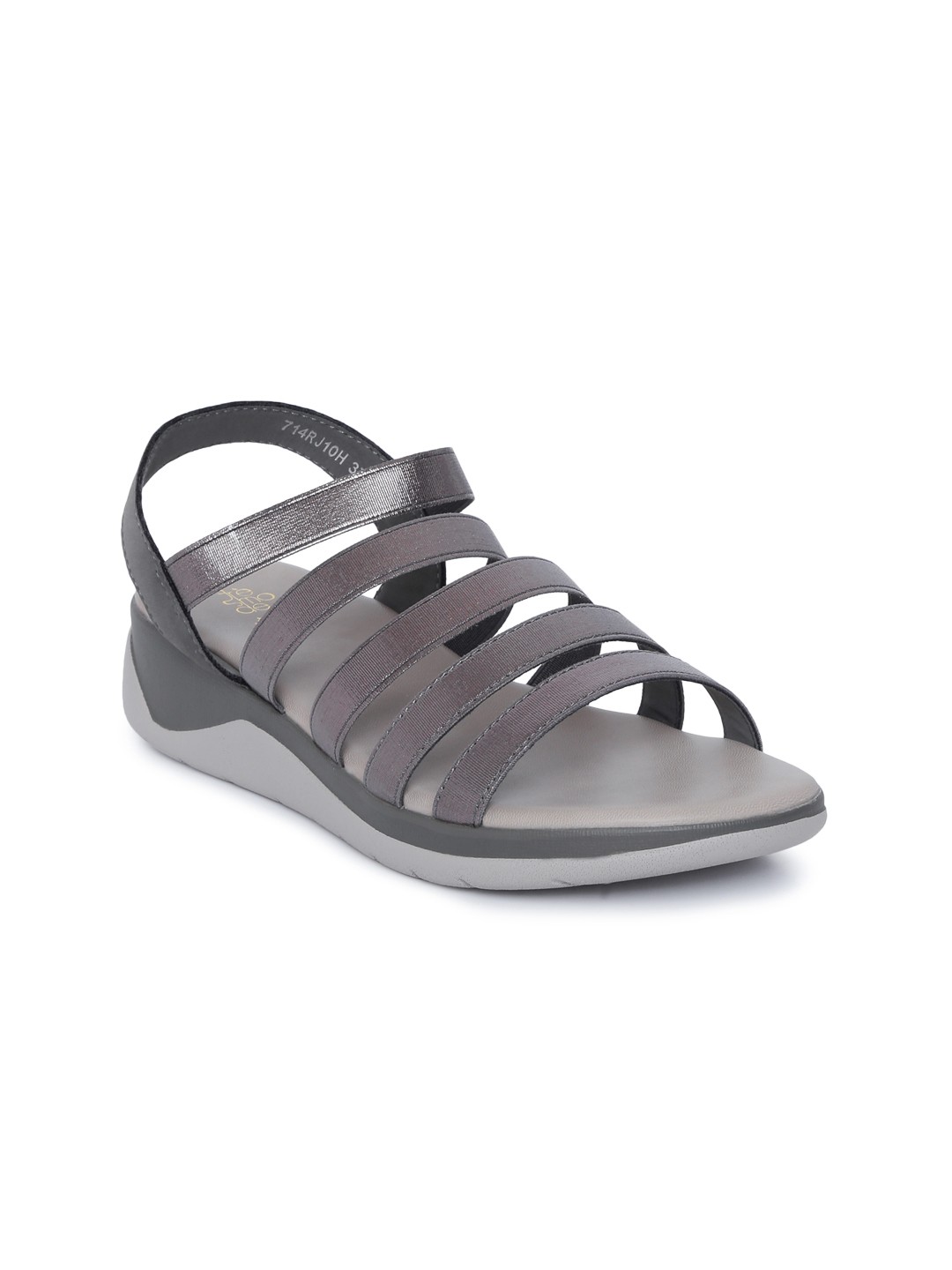 

Tresmode Women Grey Solid Open Toe Flats