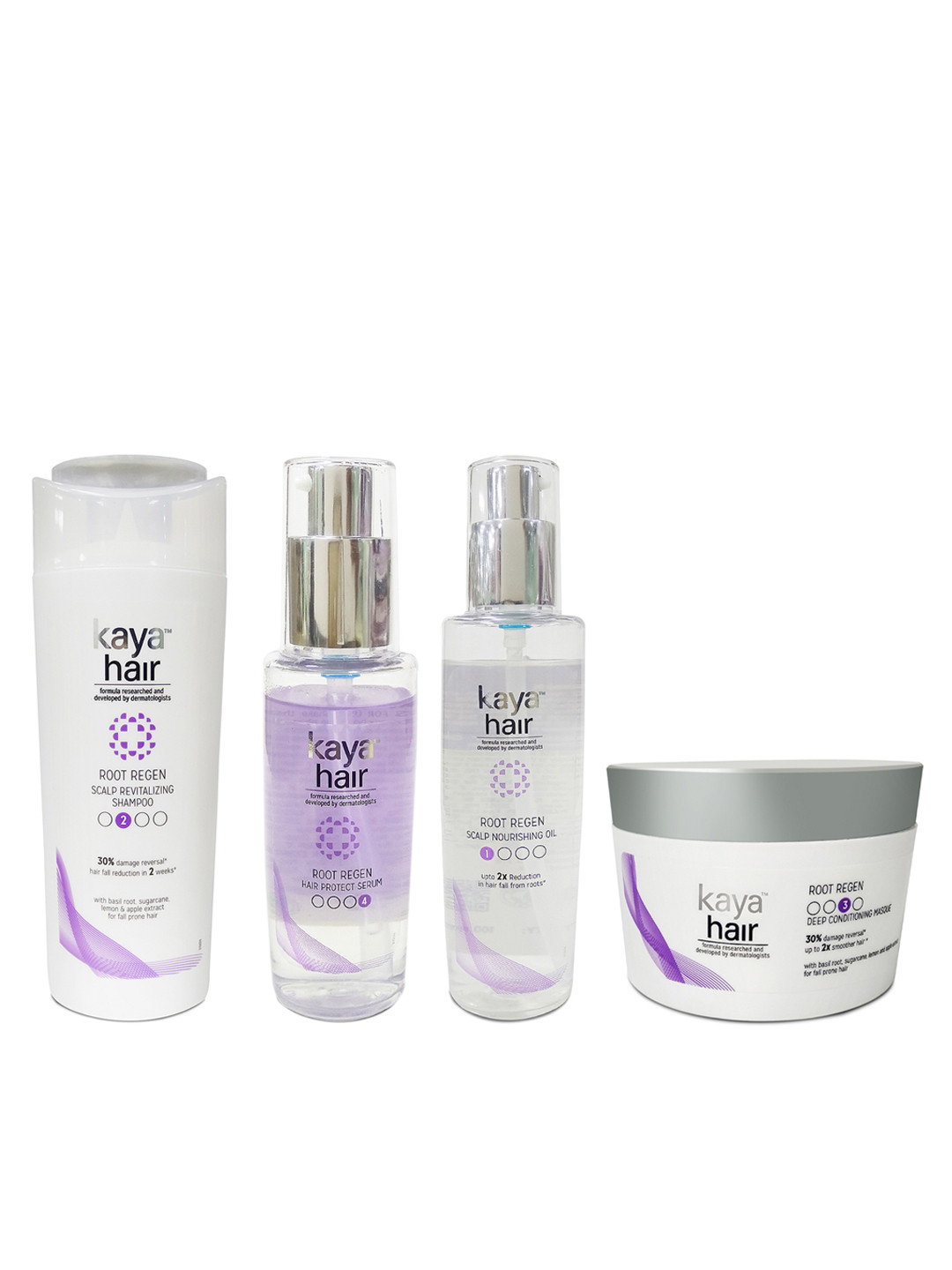 

Kaya Unisex Set of 4 Hair Care Products, White