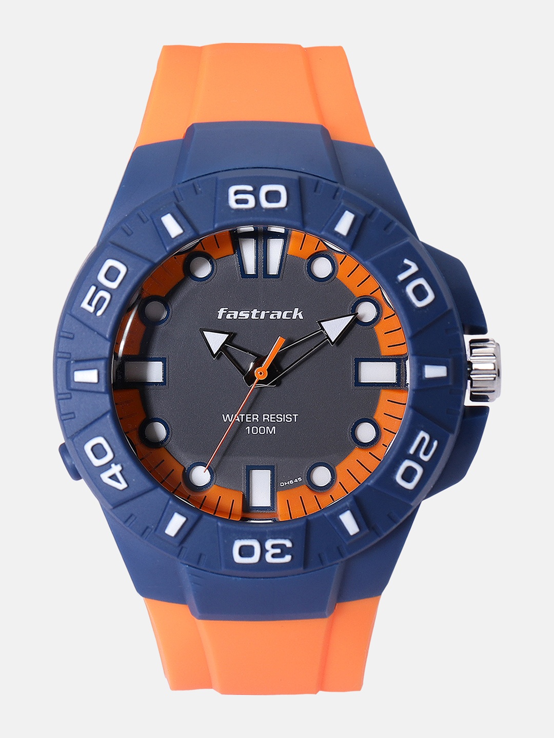 

Fastrack Men Grey & Orange Analogue Watch 38043PP03_OR2