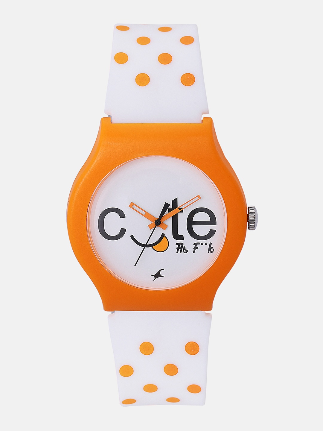 

Fastrack Unisex White & Orange Analogue Watch 9915PP73_OR2