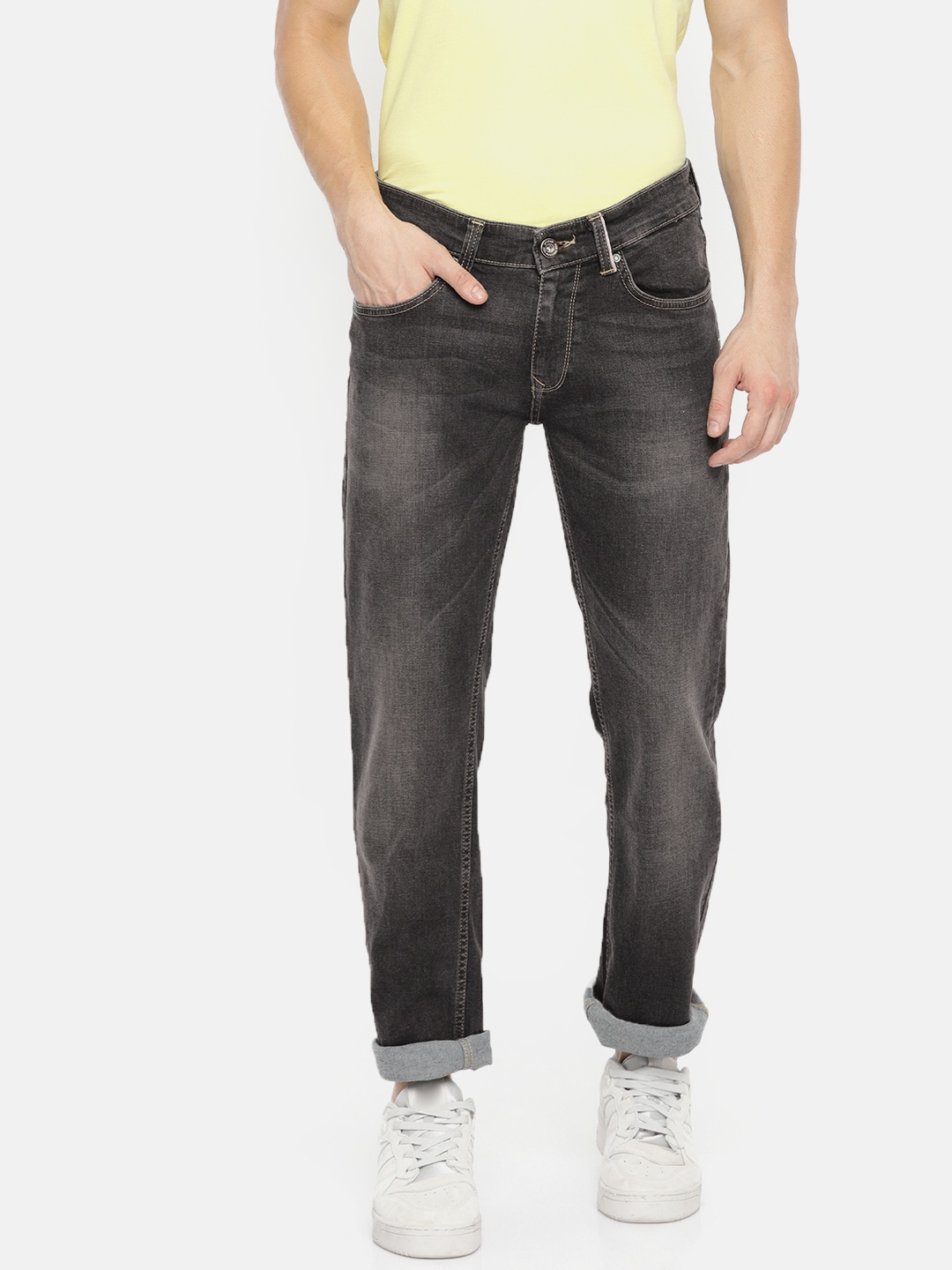 

SPYKAR Men Charcoal Grey Renegade Slim Fit Low-Rise Clean Look Jeans