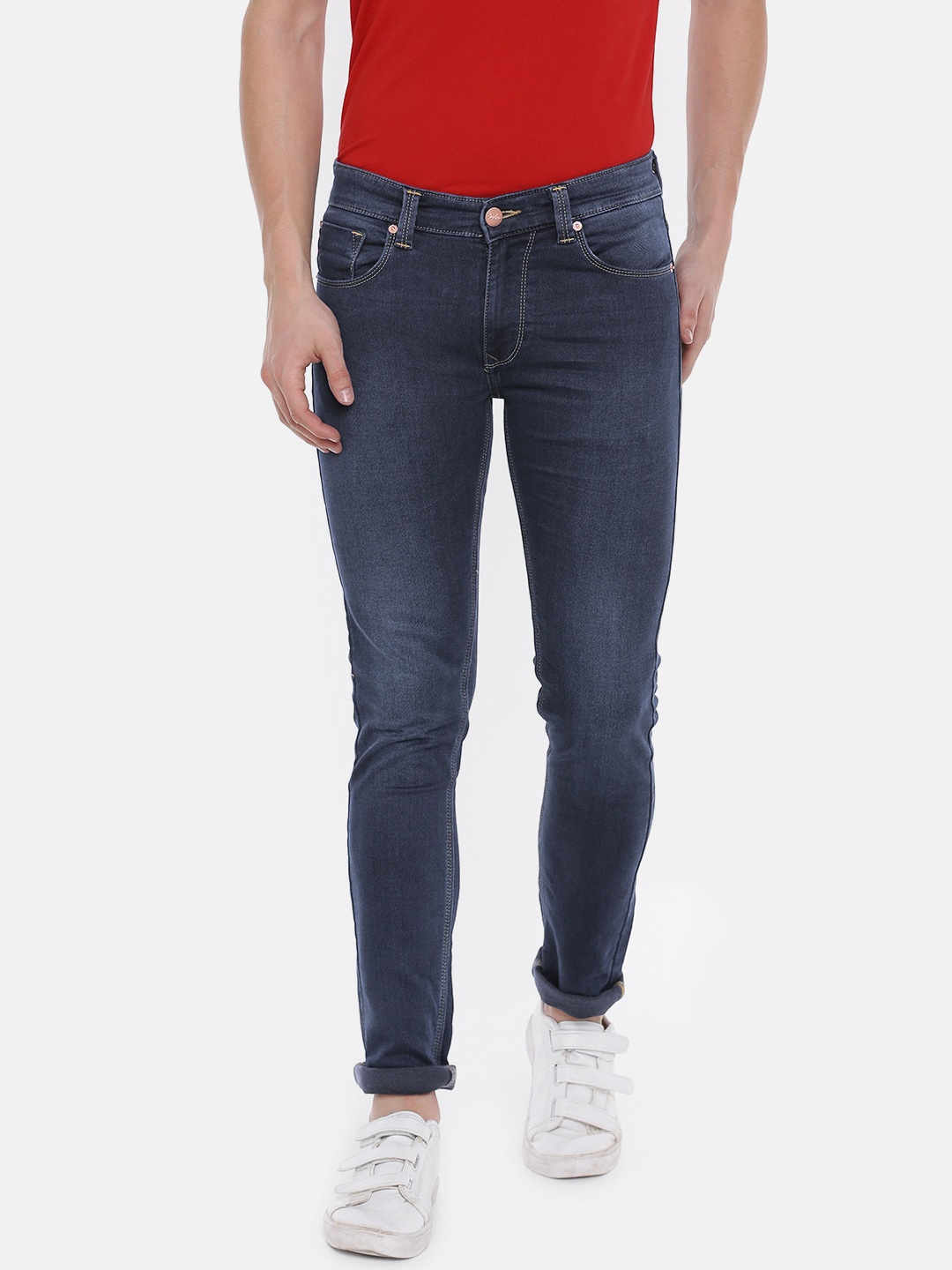 

SPYKAR Men Blue Skinny Fit Low-Rise Clean Look Stretchable Jeans