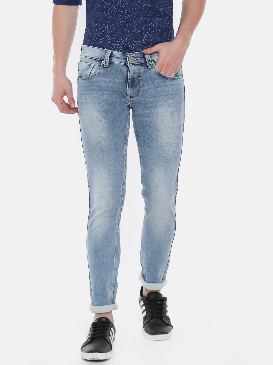 

SPYKAR Men Blue Skinny Fit Low-Rise Clean Look Stretchable Jeans