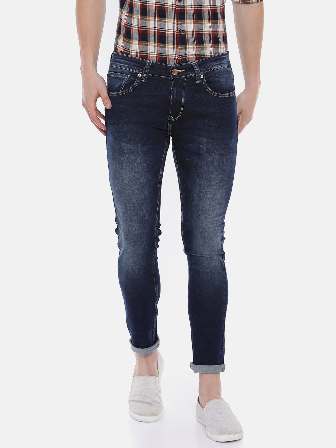 

SPYKAR Men Blue Super Skinny Fit Low-Rise Clean Look Stretchable Jeans