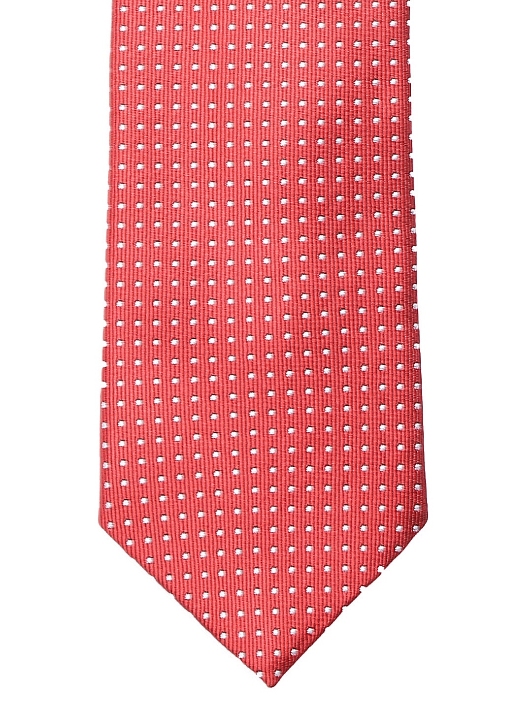 

Lino Perros Red & White Woven Design Broad Tie