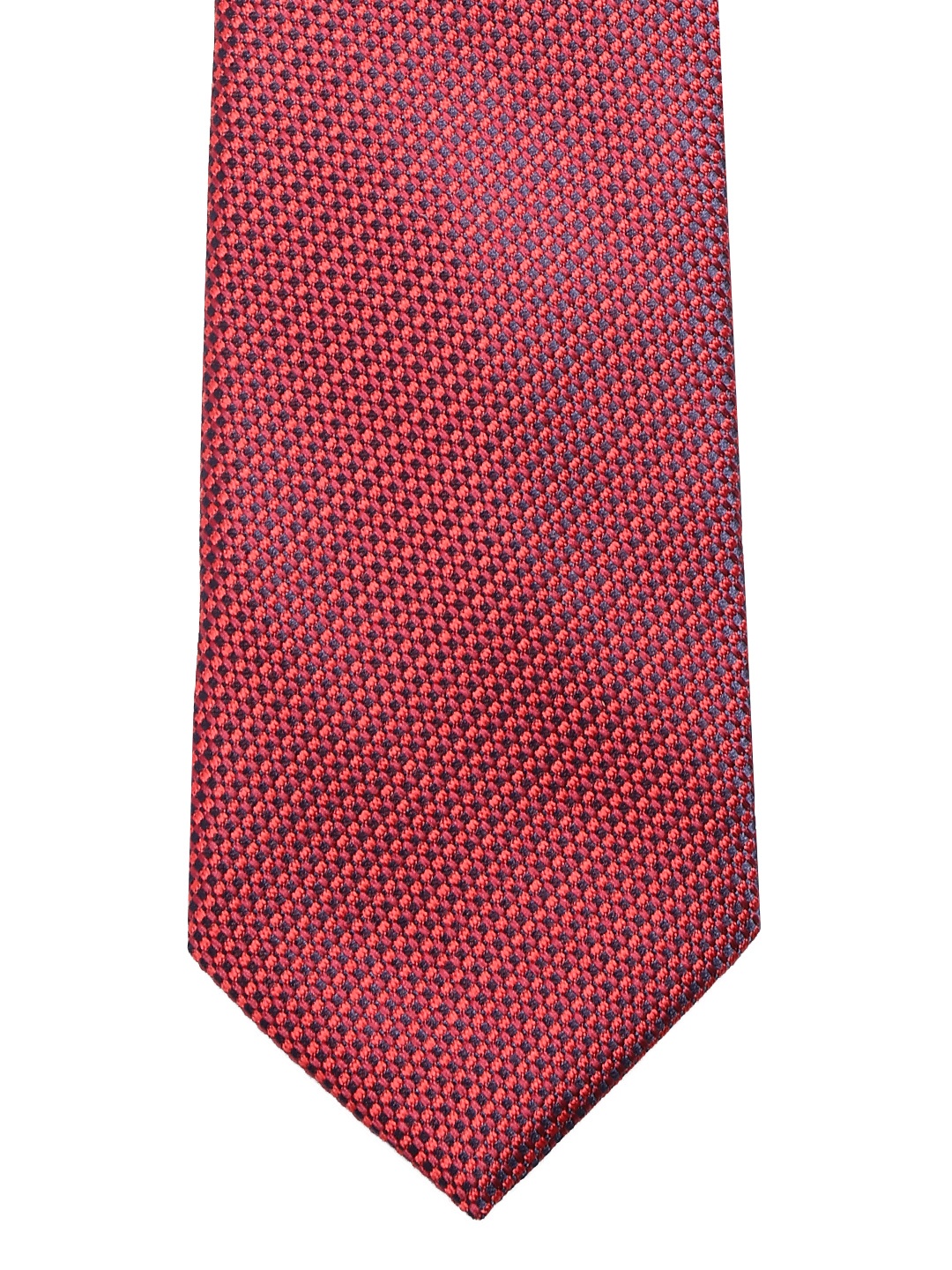 

Lino Perros Red Woven Design Broad Tie