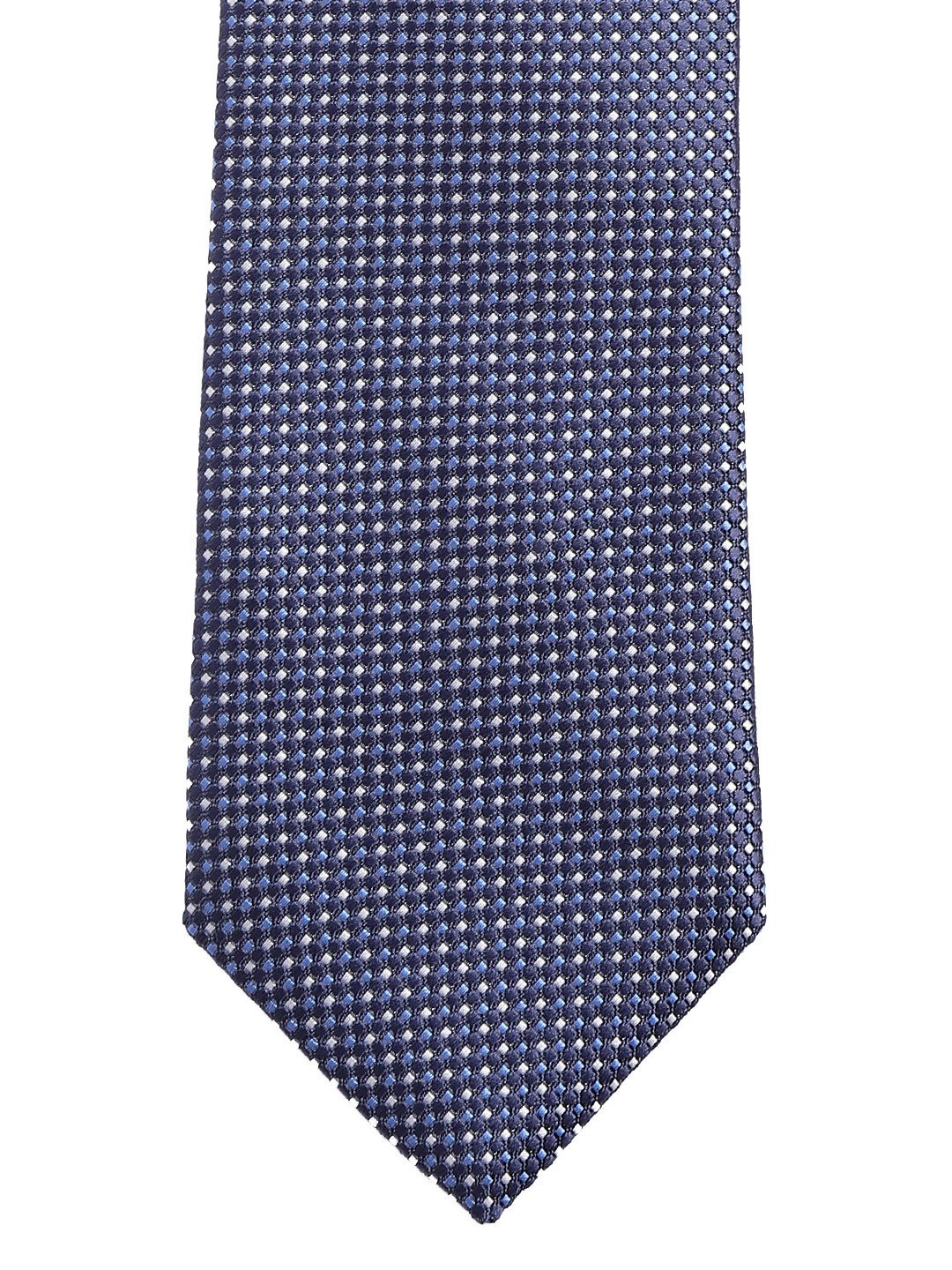 

Lino Perros Navy Blue & Off-White Woven Design Broad Tie