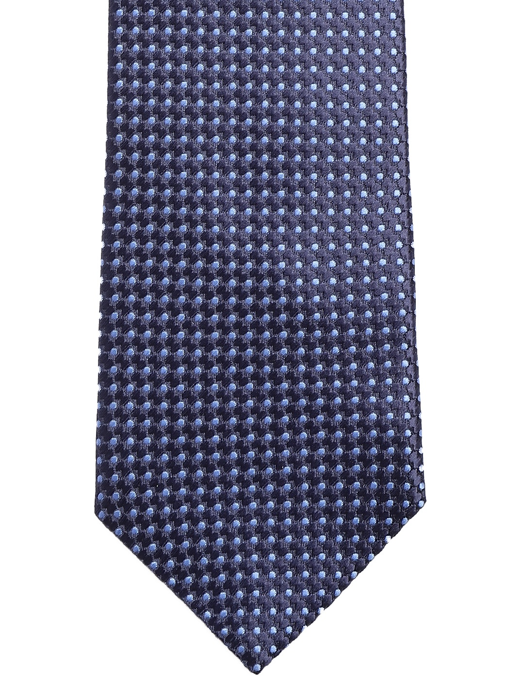 

Lino Perros Navy Blue Woven Design Broad Tie