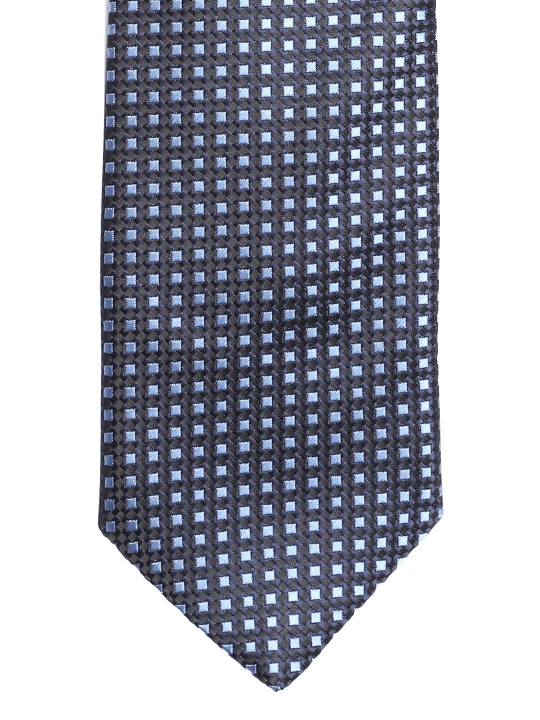 

Lino Perros Black & Blue Woven Design Broad Tie, Navy blue