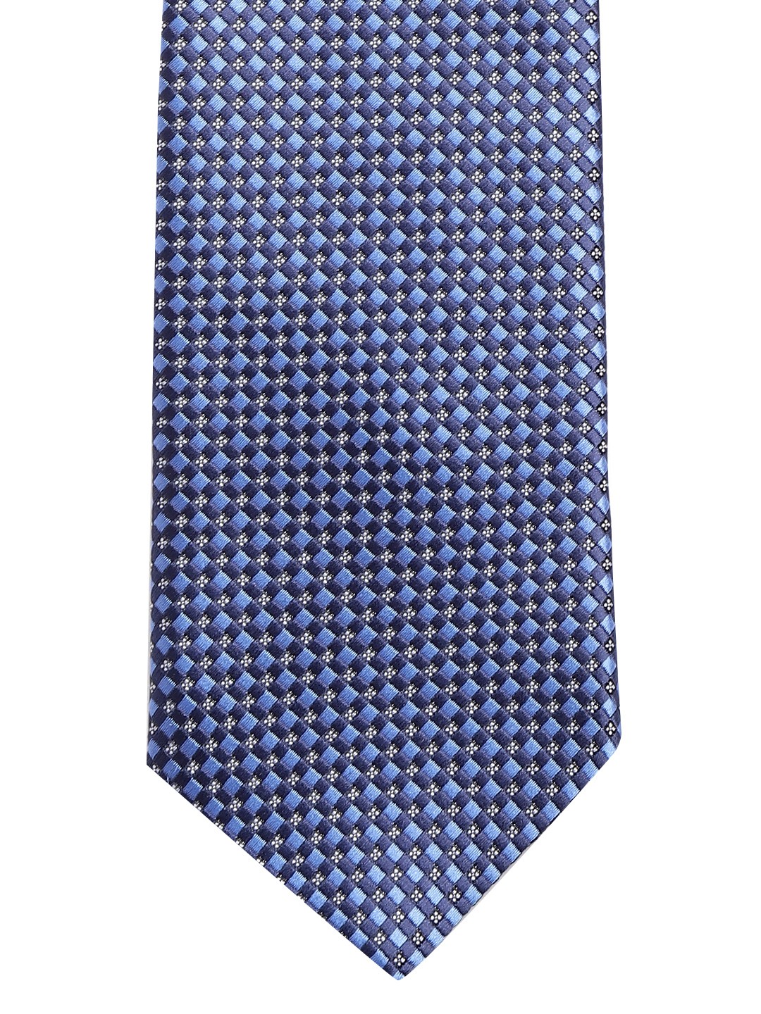 

Lino Perros Blue Woven Design Broad Tie