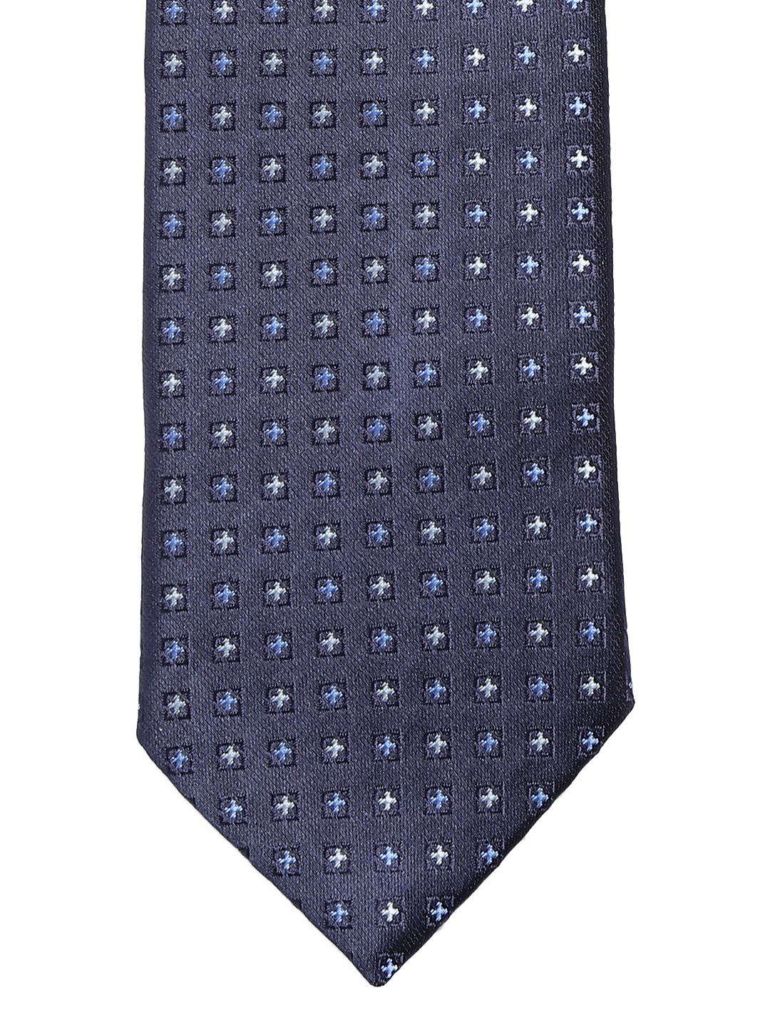 

Lino Perros Navy Blue Woven Design Broad Tie