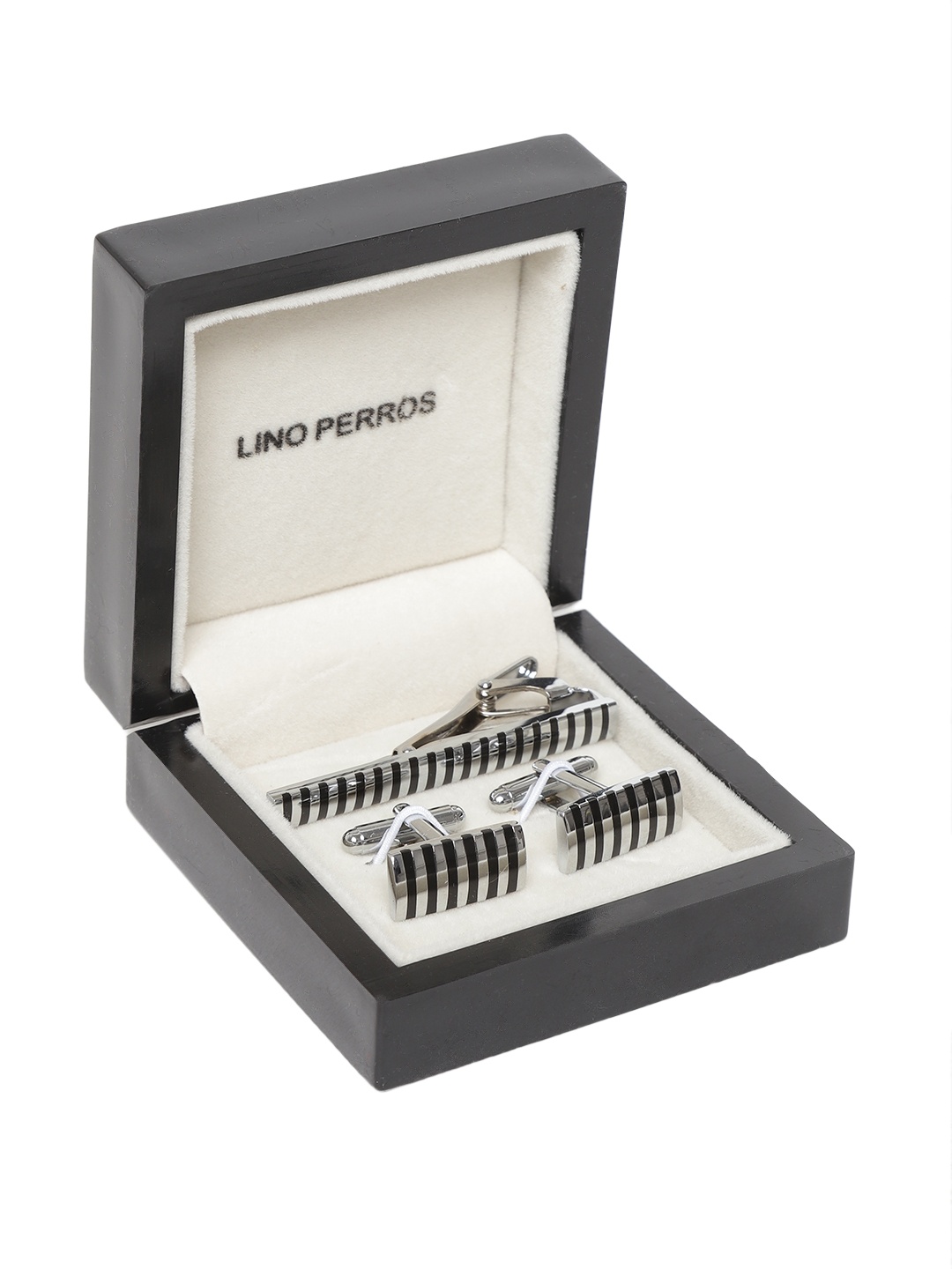 

Lino Perros Men Silver-Toned & Black Accessory Gift Set