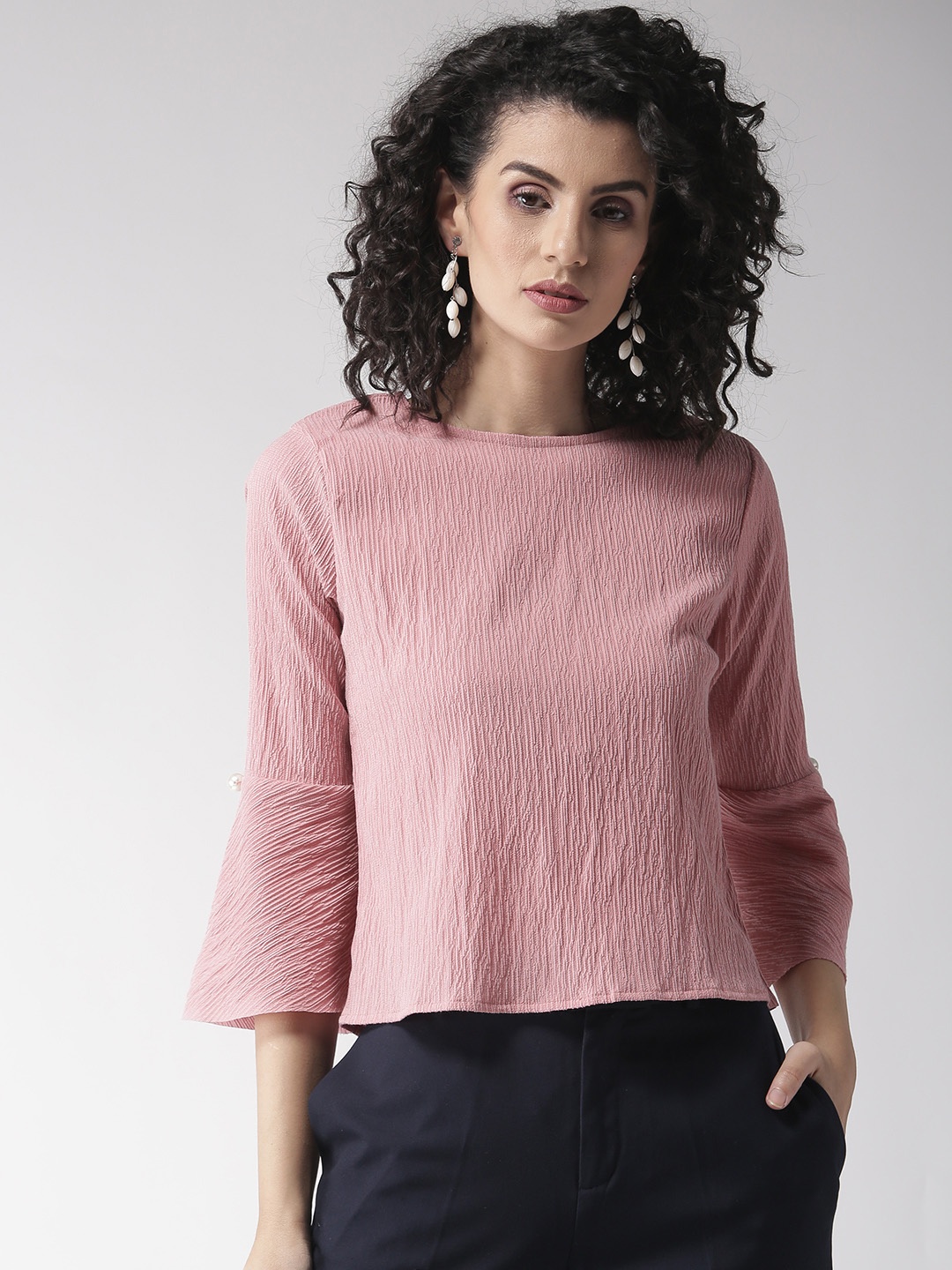 

Style Quotient Women Pink Solid Top