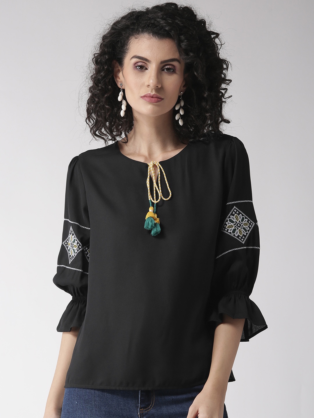 

Style Quotient Women Black Solid Top