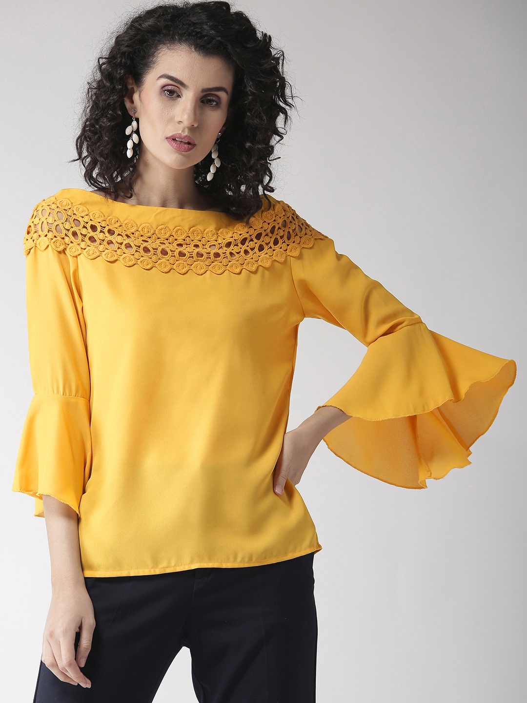 

Style Quotient Women Yellow Solid Top