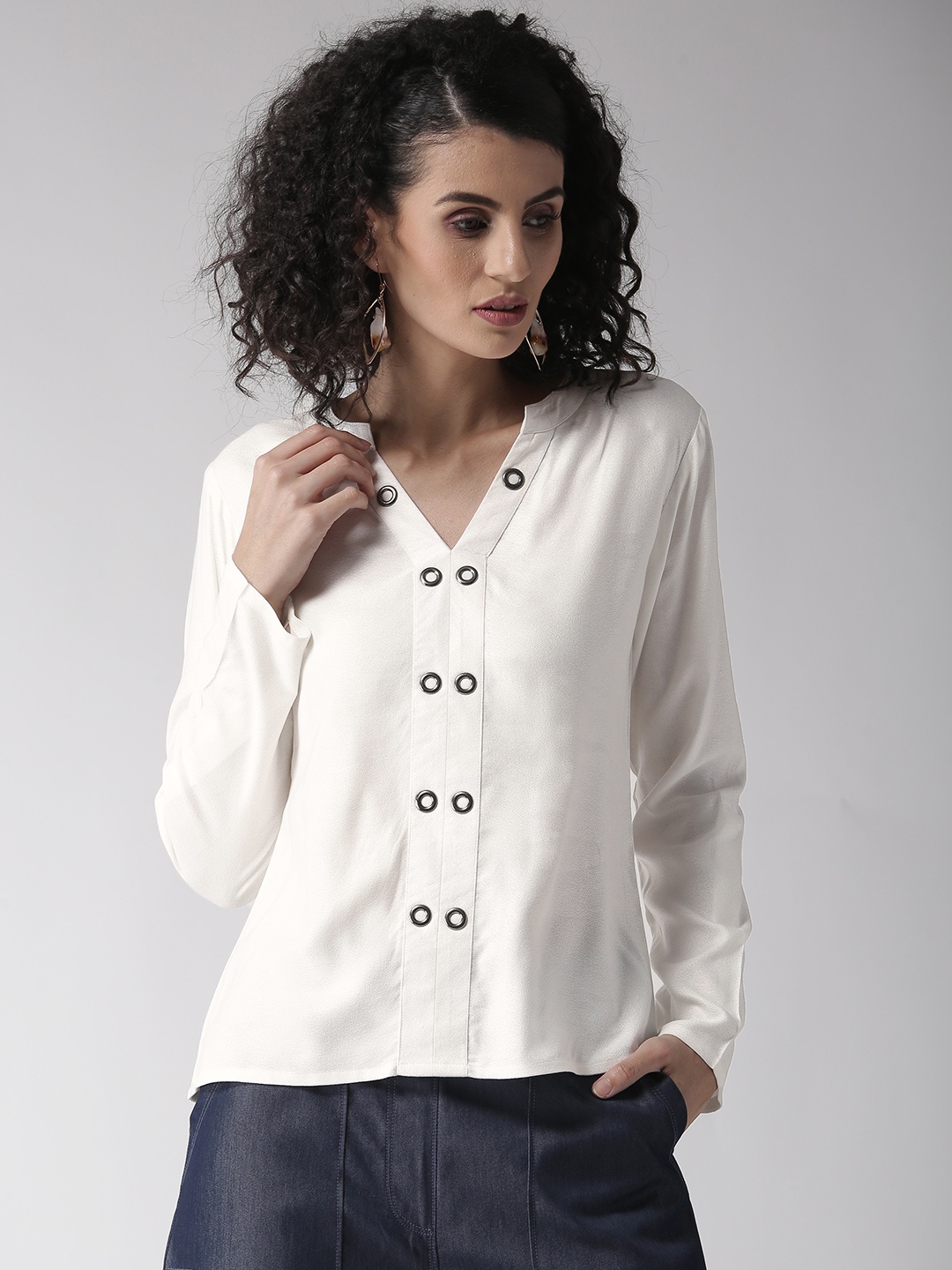 

Style Quotient Women White Solid Top